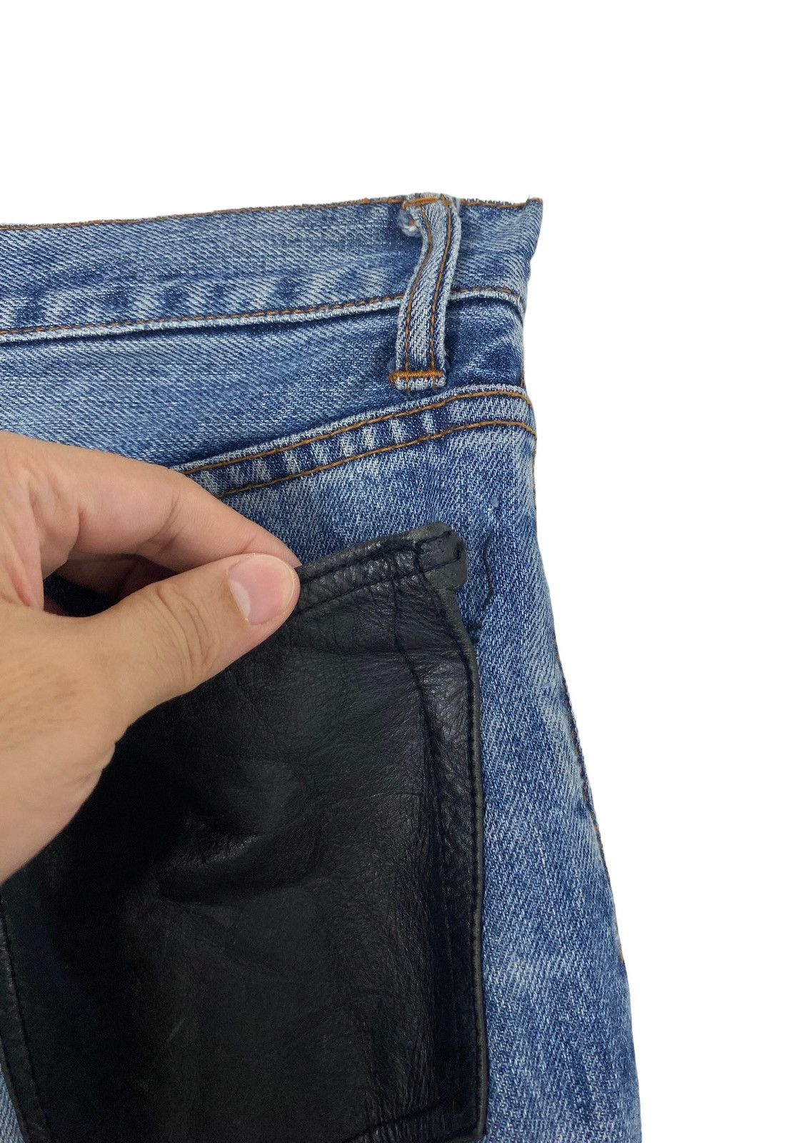 Mossimo Rare‼️ Mossimo Distressed Jeans Cross Logo Size US 31 - 13 Thumbnail