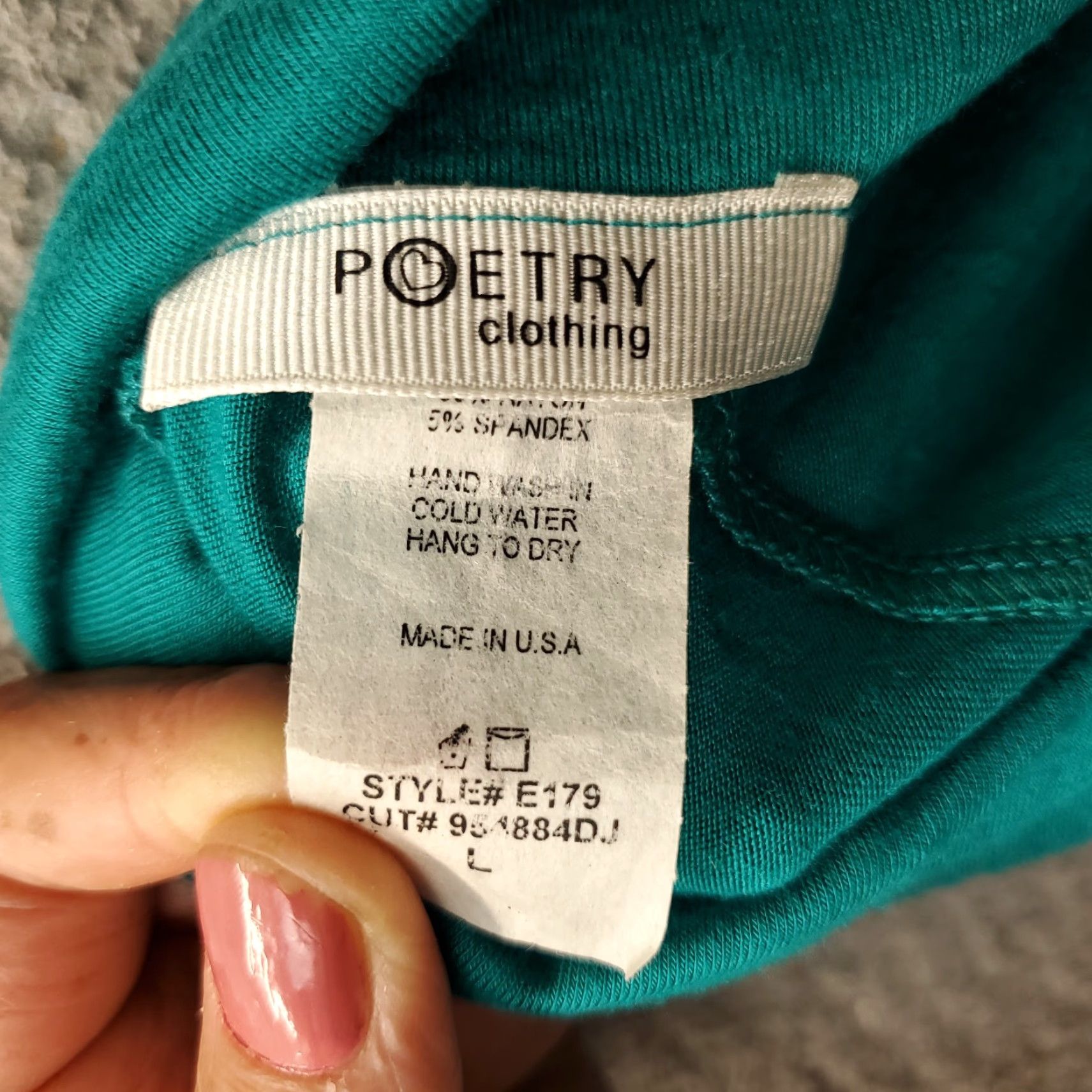 Vintage Poetry Womens Skirt L Green Maxi A-Line Stretch Pull On Size 36" / US 14 / IT 50 - 6 Thumbnail
