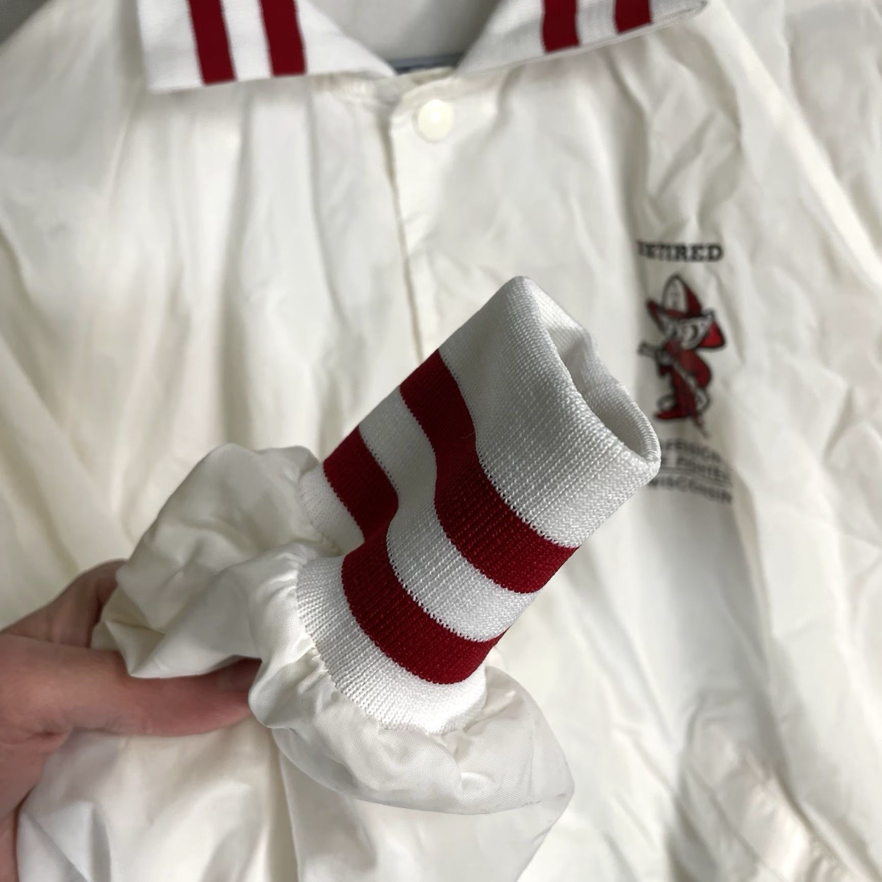 Vintage VINTAGE 80s 90s Wisconsin Professional Fire Fighters Jacket Mens XL King Louie Bomber White Nylon 80s 90s Theme Mens XL King Louie Jacket Size US XL / EU 56 / 4 - 5 Thumbnail