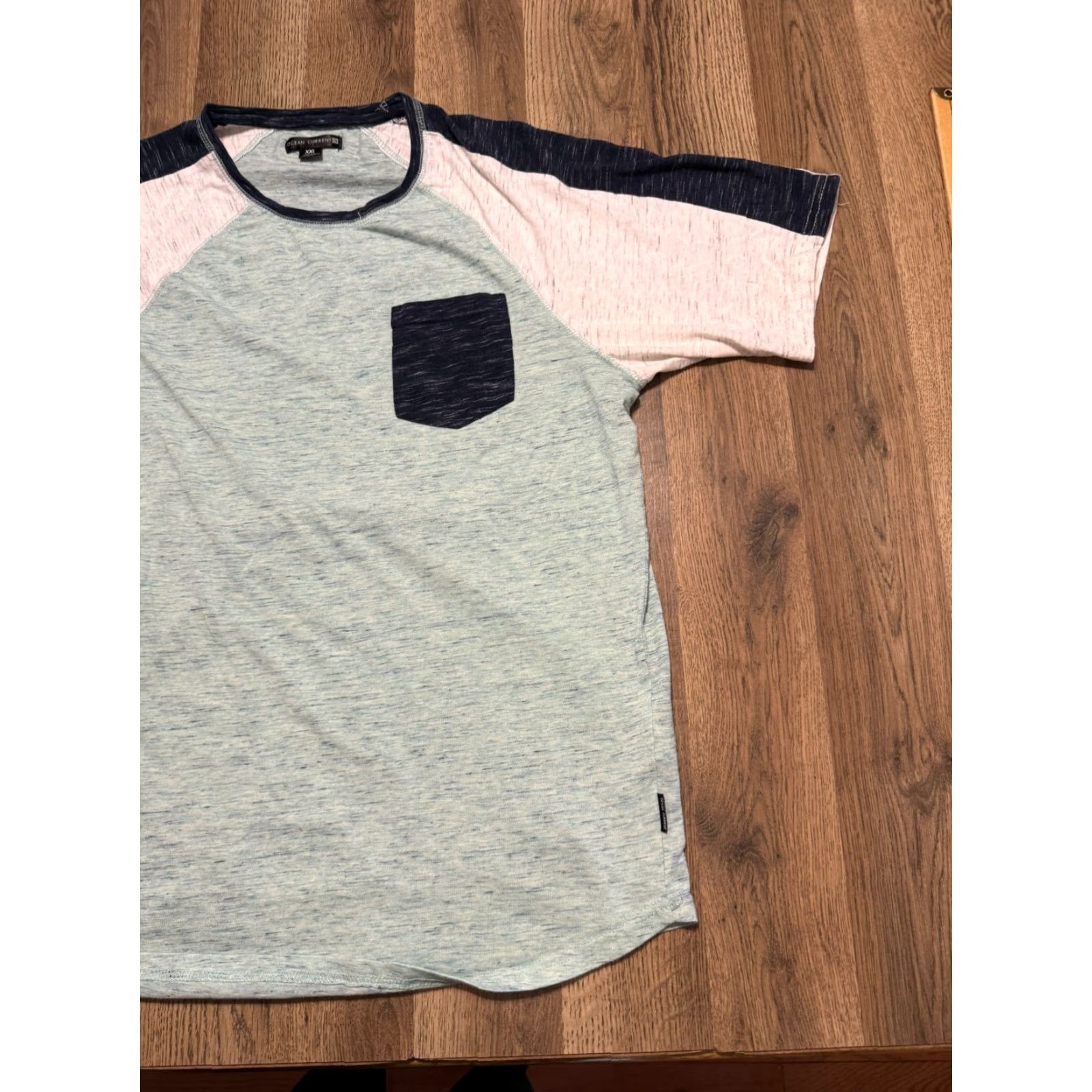 Vintage VINTAGE? (no) Ocean Current Shirt Men's XXL Green Pocket Tee Round Neck 2XL Short Sleeve T-Shirt Men Size US XXL / EU 58 / 5 - 4 Thumbnail