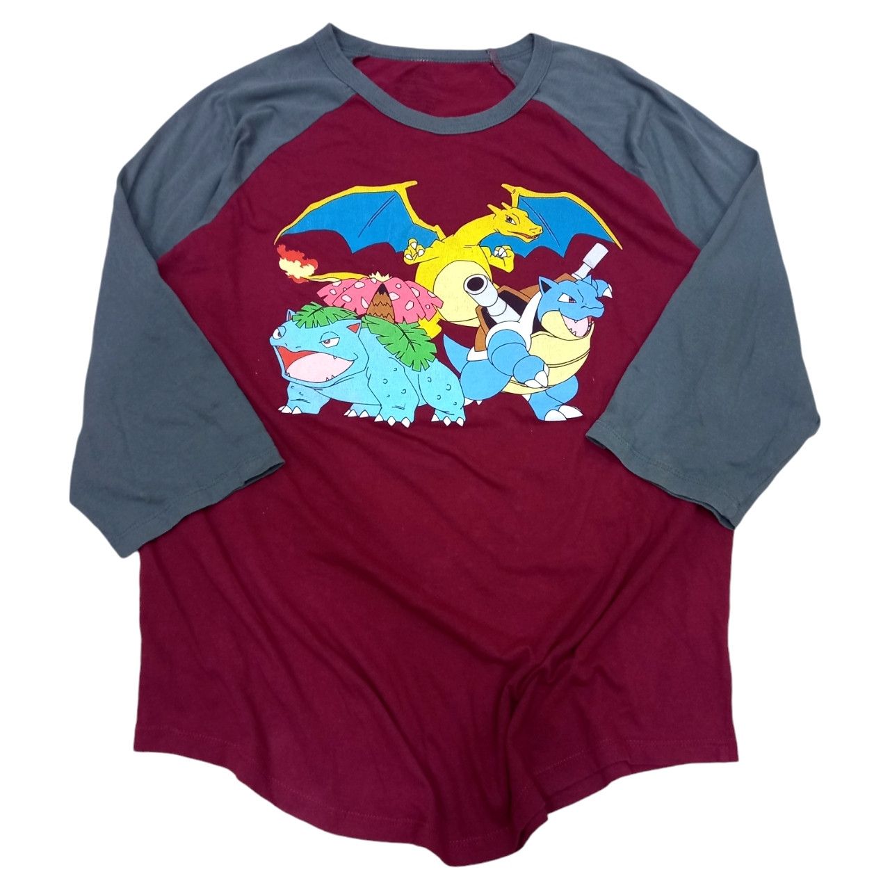Anime × Japanese Brand × Pokemon Pokemon "Venusaur, Charizard, & Blastoise" OG Monster Raglan Size US L / EU 52-54 / 3 - 1 Thumbnail