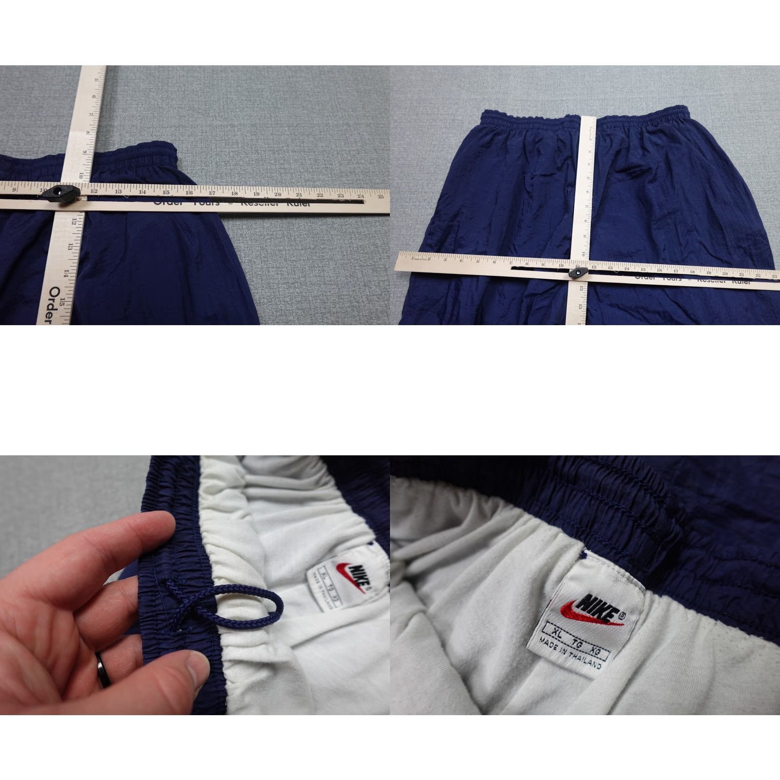 Nike VINTAGE Nike Track Pants Mens XL Blue Lined Baggy Swishy Running Drawstring Size US 32 / EU 48 - 8 Thumbnail