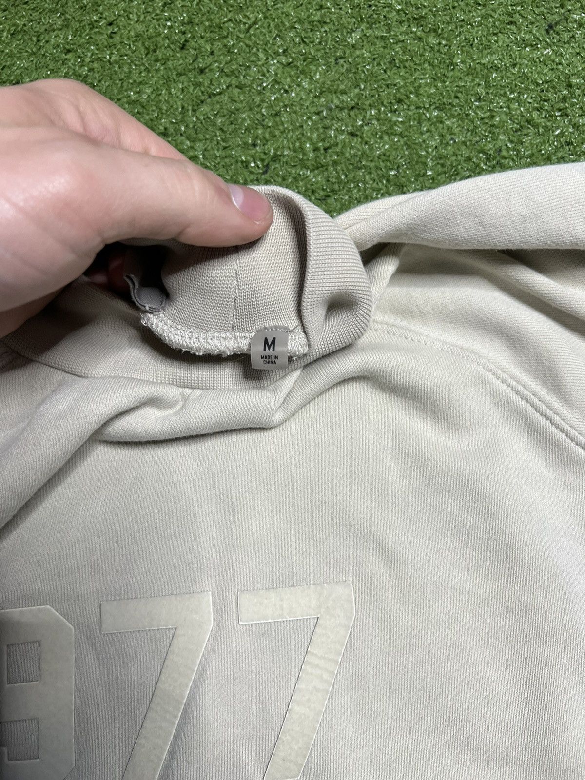 Fear of God Essentials x Fear of God sweatshirt 1977 Beige Crewneck ...
