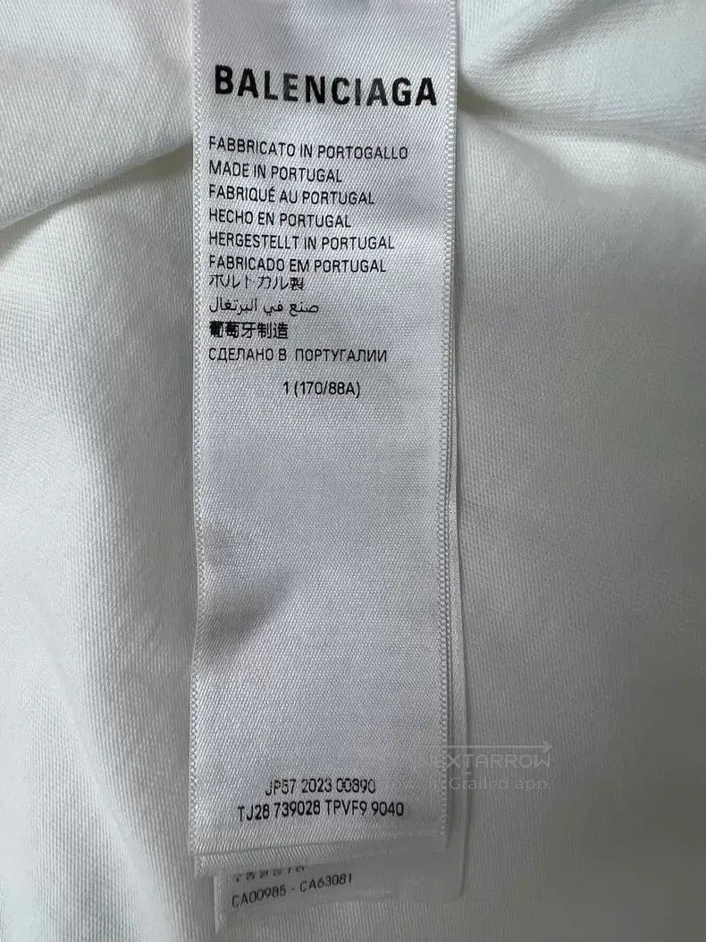 Balenciaga Balenciaga White Reversed Letter Embroidered Short Sleeve Size US S / EU 44-46 / 1 - 6 Thumbnail