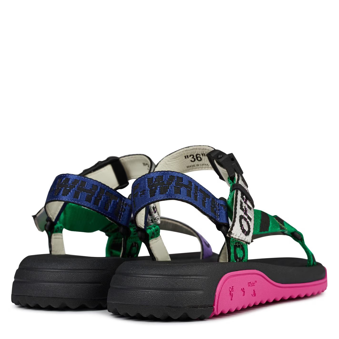 Off-White o1g2r1mq0125 Trek Flat Sandals in Multicolor Size US 8 / IT 38 - 4 Thumbnail