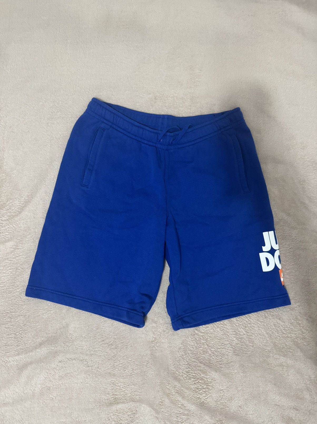 Nike Blue Nike “Just Do It” Shorts Size US 34 / EU 50 - 1 Thumbnail