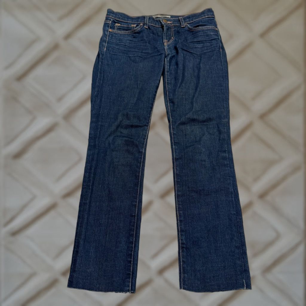 J Brand VINTAGE J Brand Slim Straight Denim Jeans Womens 30 Blue Dark Wash Streetwear 28-inch Girls Size 30" / US 8 / IT 44 - 1 Thumbnail