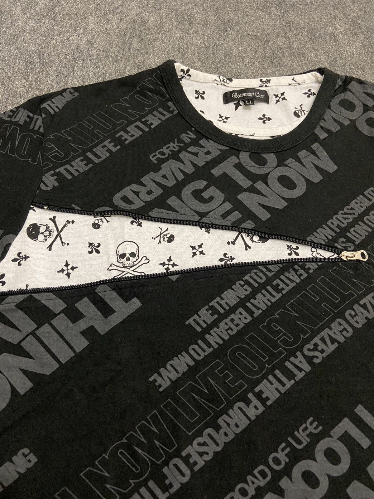 If Six Was Nine × Japanese Brand Beaumont carr punk t-shirt with zipper Size US L / EU 52-54 / 3 - 3 Thumbnail