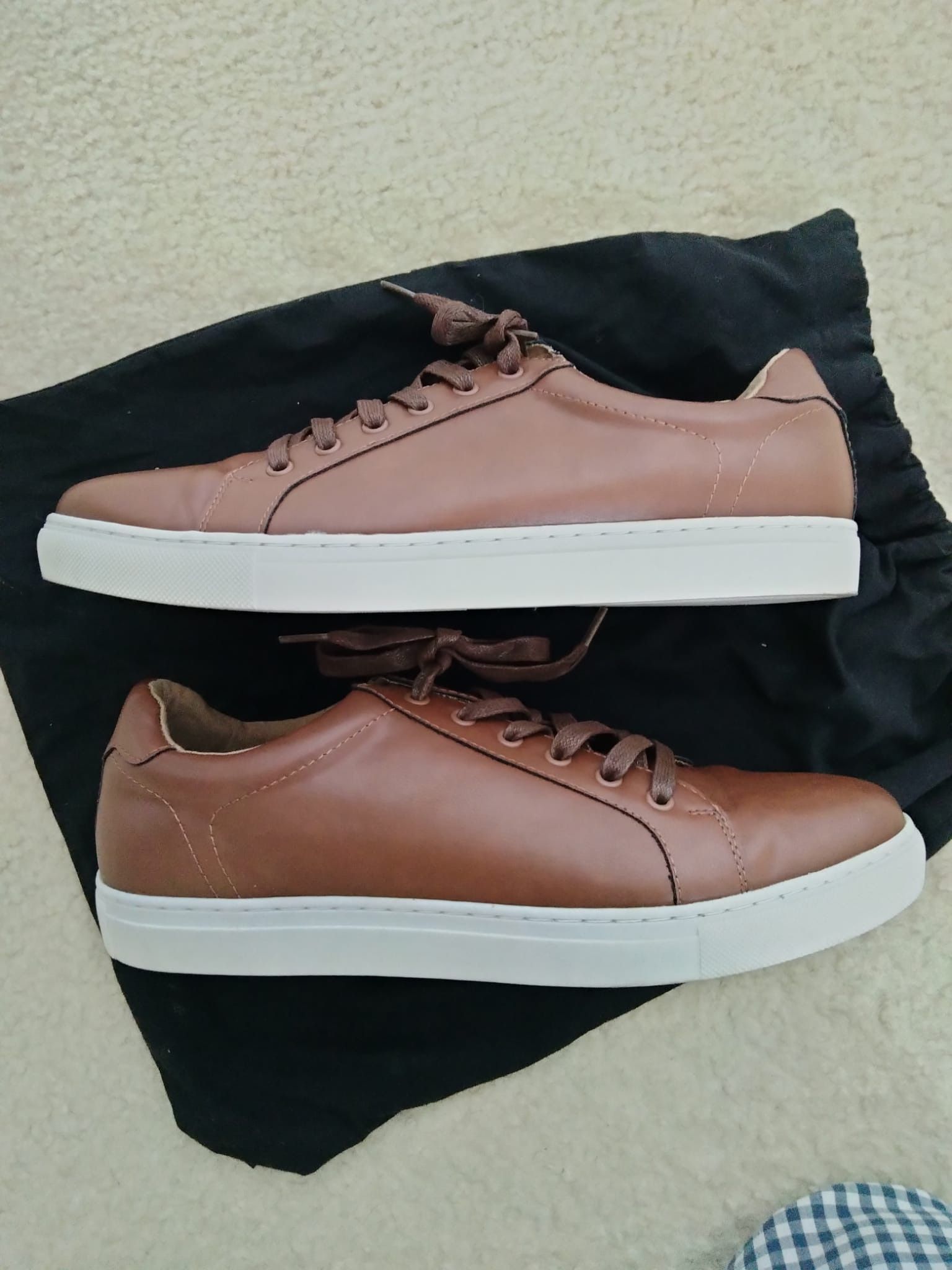 Banana Republic Brown faux leather sneakers Size US 11 / EU 44 - 3 Thumbnail
