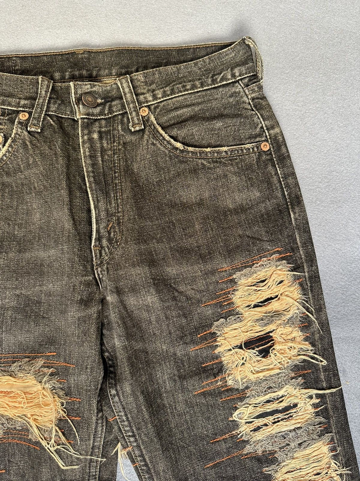 Levi's Vintage Clothing FLARE Levi’s 517 Distressed Denim Size US 28 / EU 44 - 10 Thumbnail