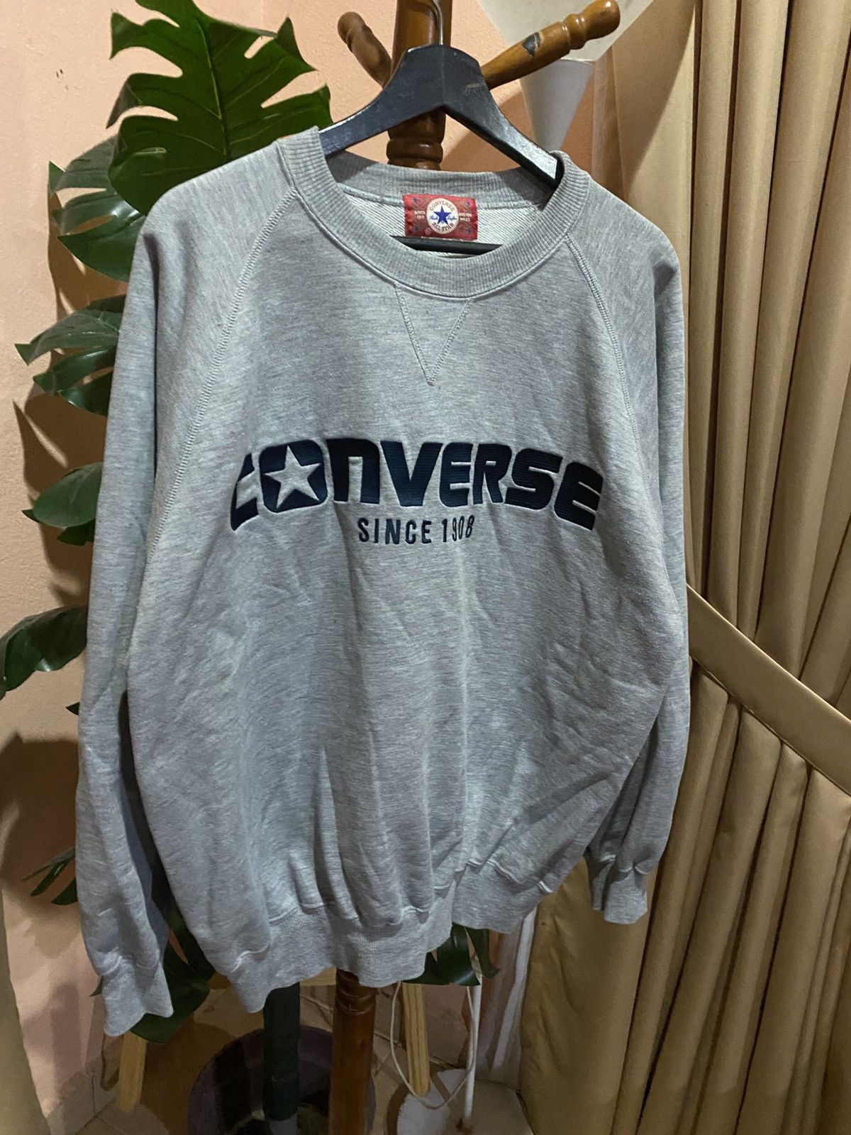 Converse Vintage Converse All Star Grey Crewneck Sweatshirt Unisex Size US XL / EU 56 / 4 - 5 Thumbnail