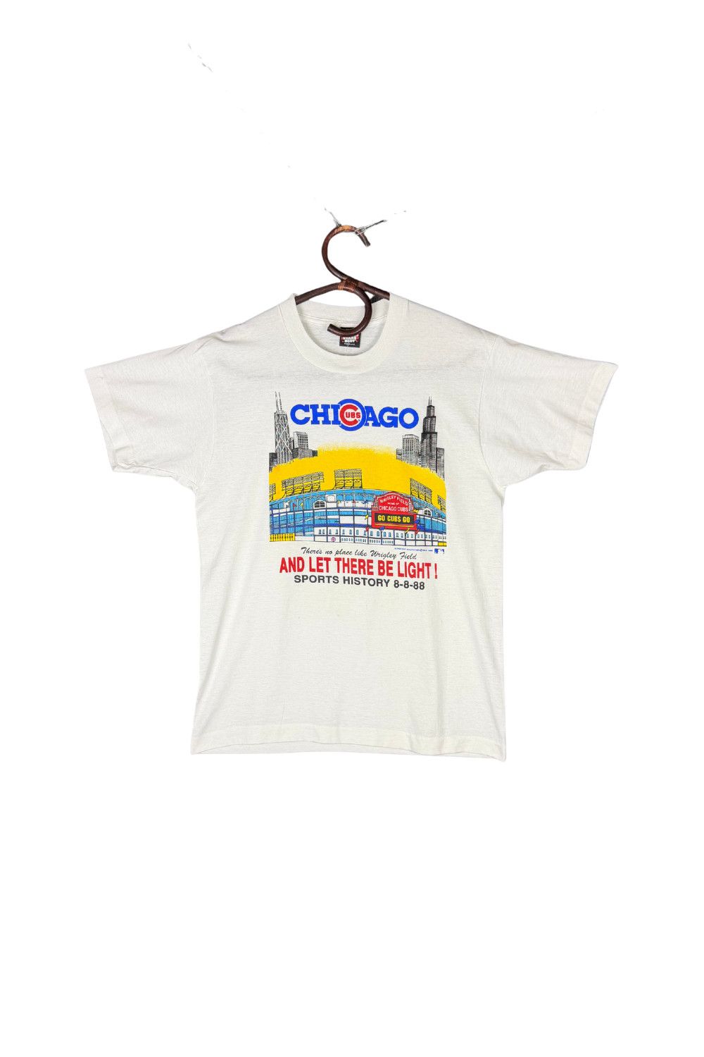 Vintage 1988 Chicago Cubs Wrigley Field First Night Game Tee Size US L / EU 52-54 / 3 - 1 Thumbnail