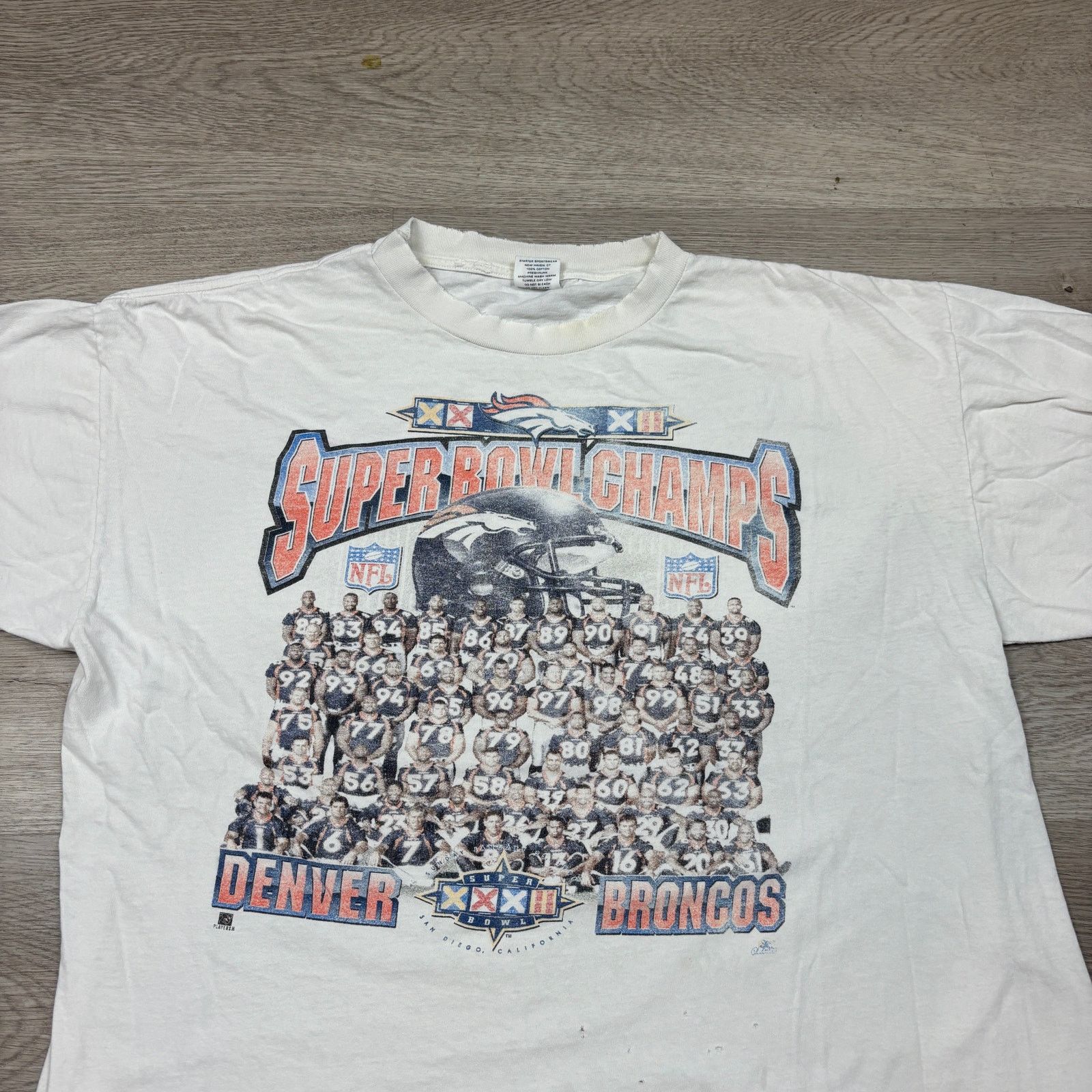 Starter × Vintage Vintage 1998 Starter Denver Broncos Superbowl T Shirt XL Size US L / EU 52-54 / 3 - 2 Thumbnail
