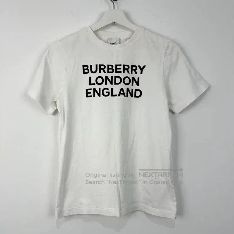 Burberry Burberry White Cotton Women's T-Shirt. Size L / US 10 / IT 46 - 1 Thumbnail