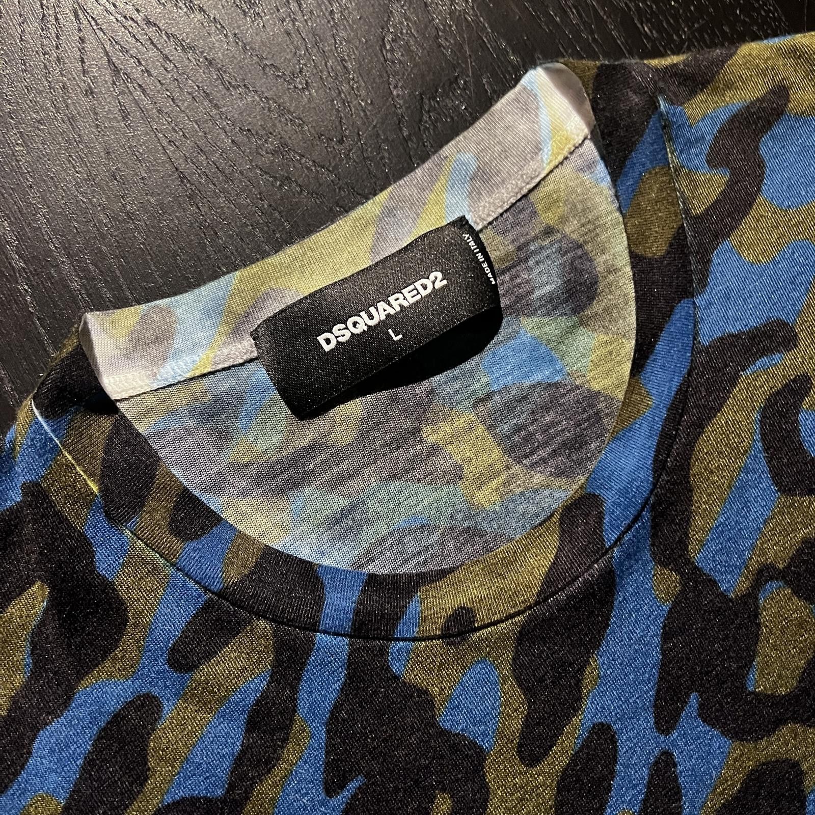 Dsquared2 DSquared2 Leopard Print Tee Shirt Green Blue Black Size US L / EU 52-54 / 3 - 3 Thumbnail