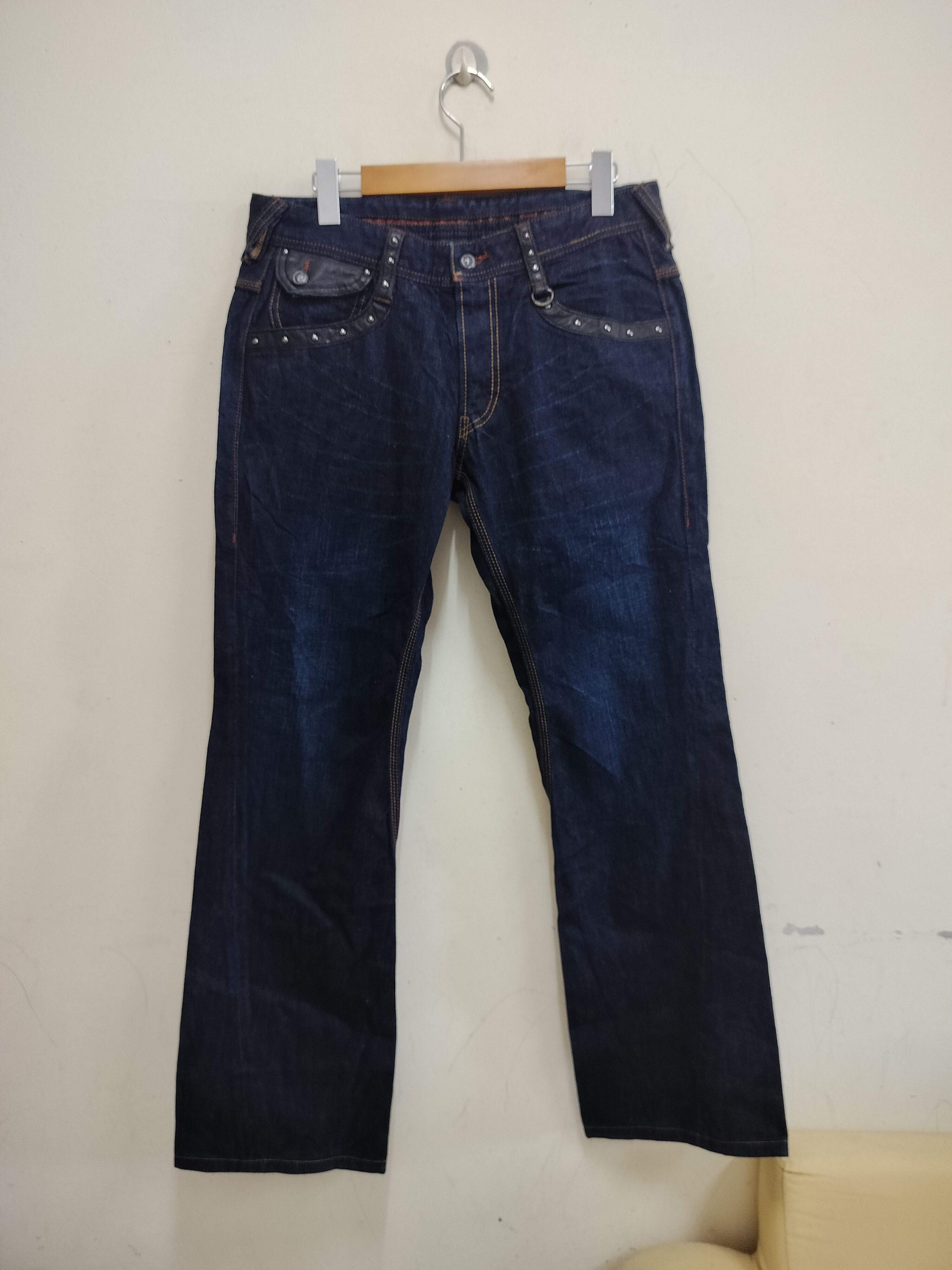 Nicole Club Nicole Club For Men Flare Jeans leather pocket Size US 32 / EU 48 - 1 Thumbnail