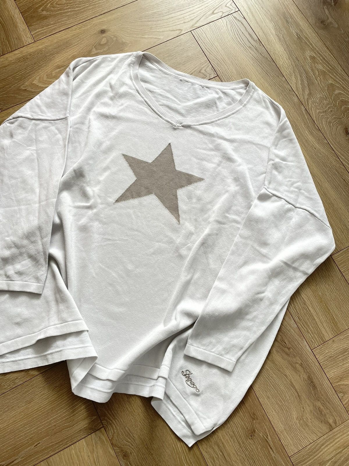Japanese Brand × Vintage Vintage Y2k Star Sweater Jumper Avant Garde Opium Grunge 00s Size XXL / US 16-18 / IT 52-54 - 3 Thumbnail