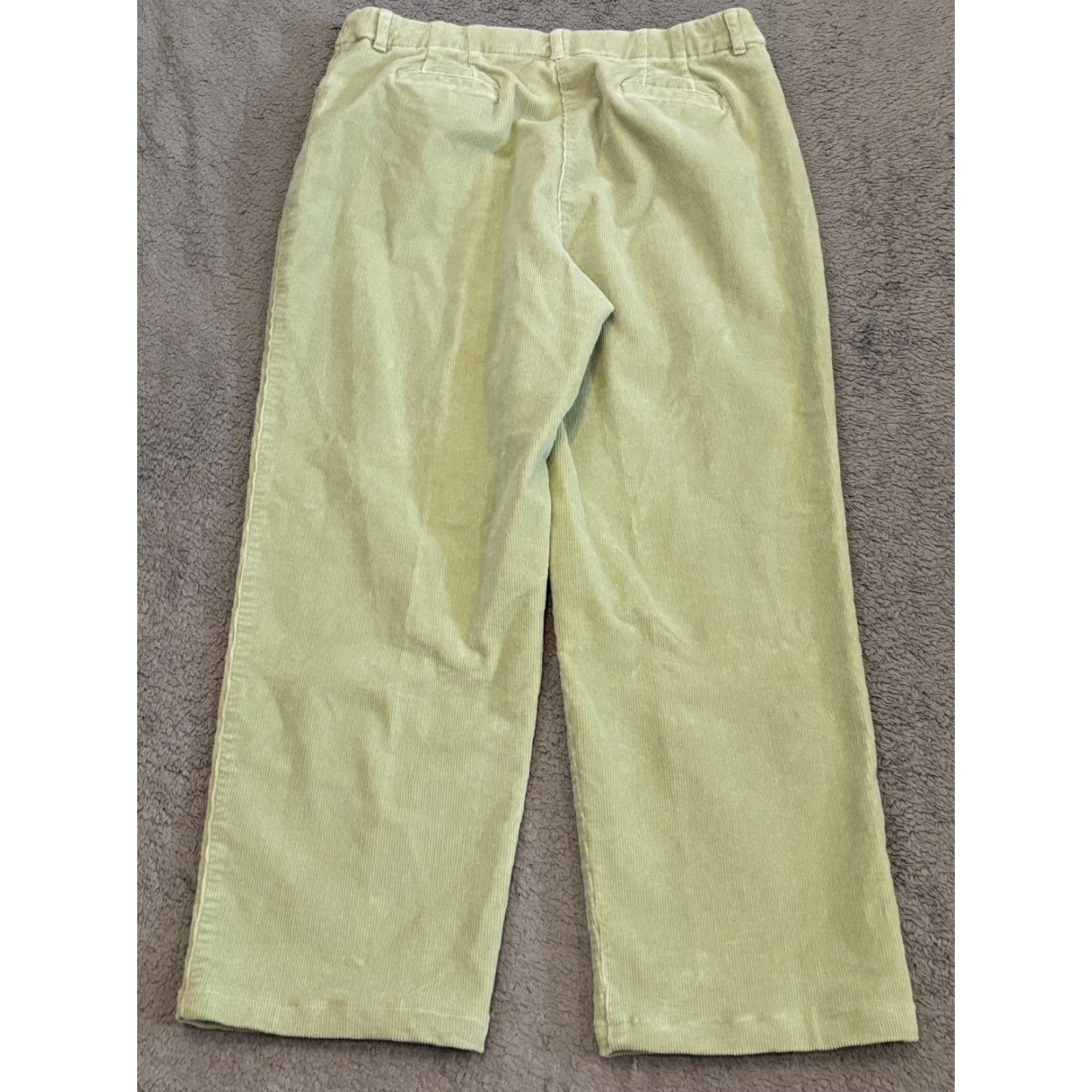 Talbots Talbots Corduroy Pants Womens 14P Petites Stretch Light Green Casual Straight Size 36" / US 14 / IT 50 - 7 Thumbnail
