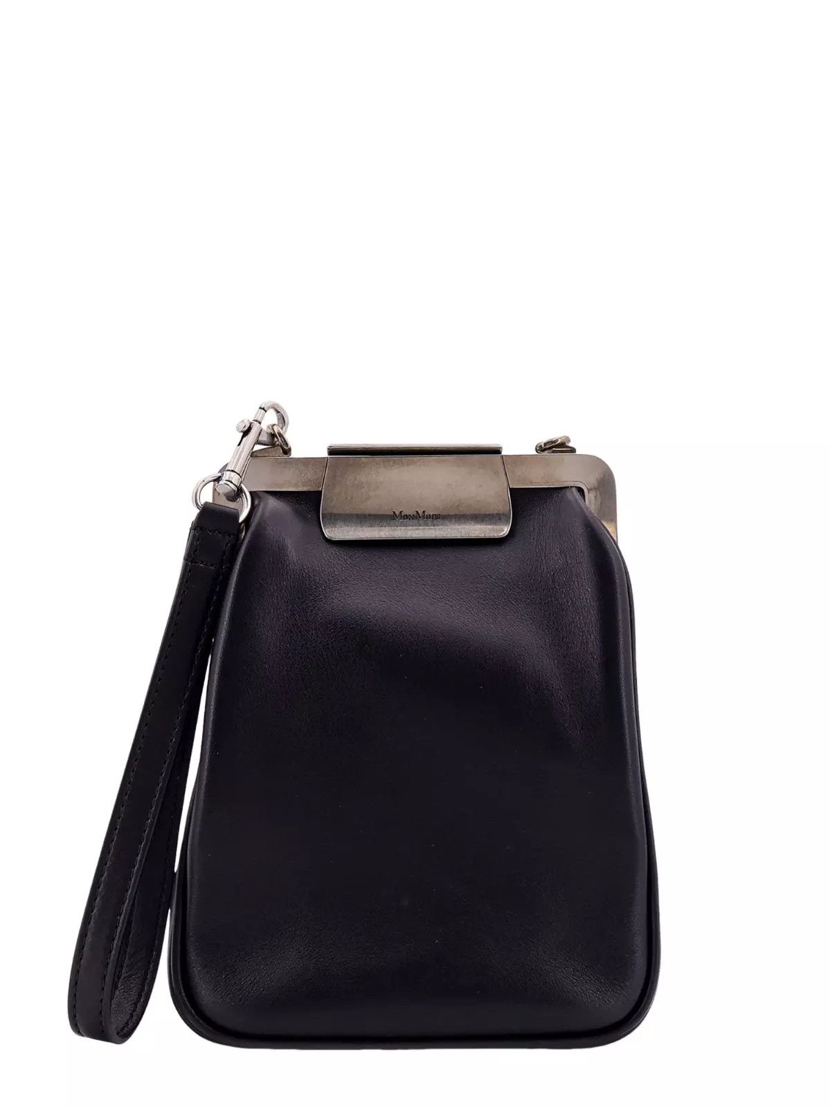 Max Mara MAX MARA Black Leather Vertical Shoulder Bag New Size ONE SIZE - 1 Thumbnail