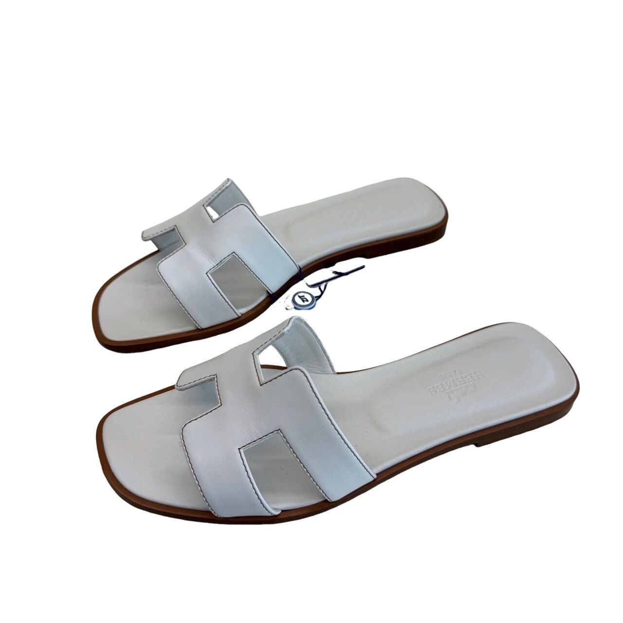 Hermes Hermes White Oran Sandals Size 36.5 Size US 6.5 / IT 36.5 - 1 Thumbnail