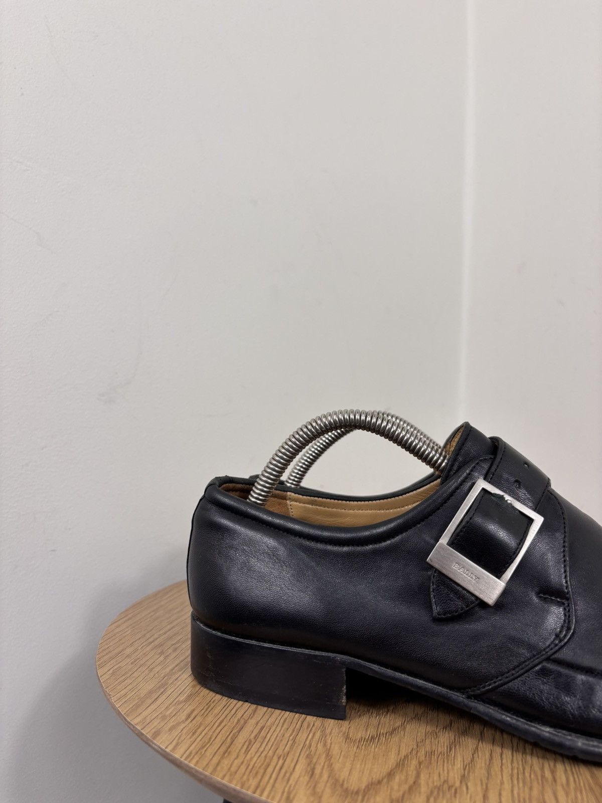 Bally Bally Brenno Men’s Monk Strap Black Leather Dress Shoes Size US 8 / EU 41 - 3 Thumbnail