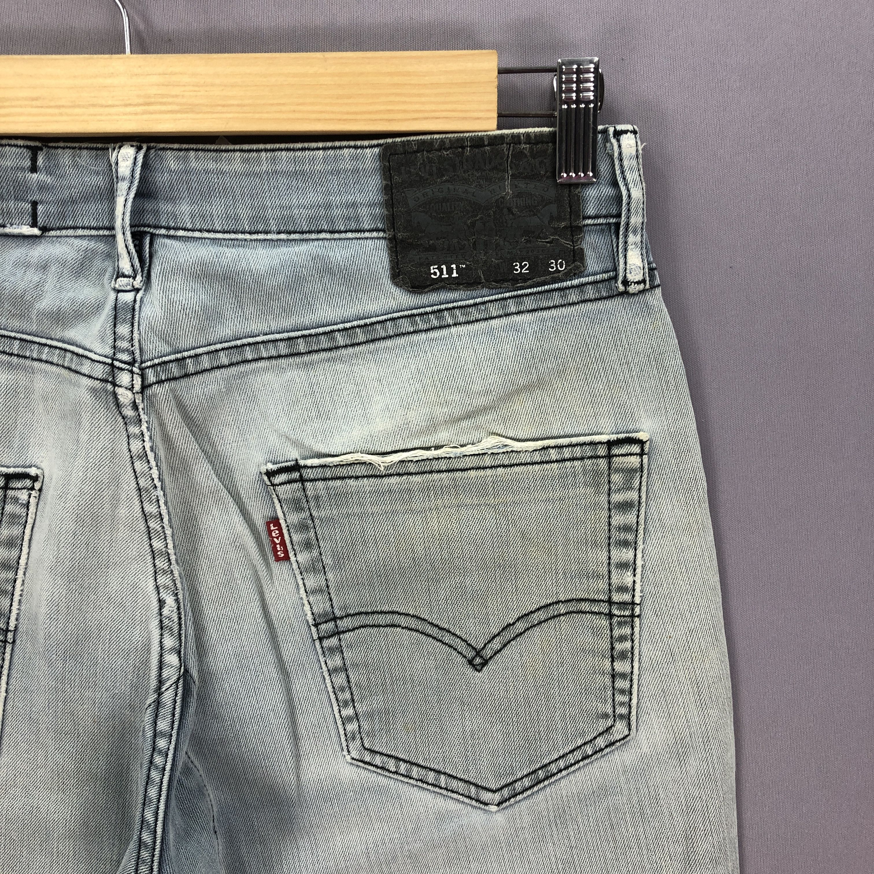 Levi's Vintage Levis 511 Ash Grey Jeans Levi's Faded Black Denim Size US 32 / EU 48 - 5 Thumbnail