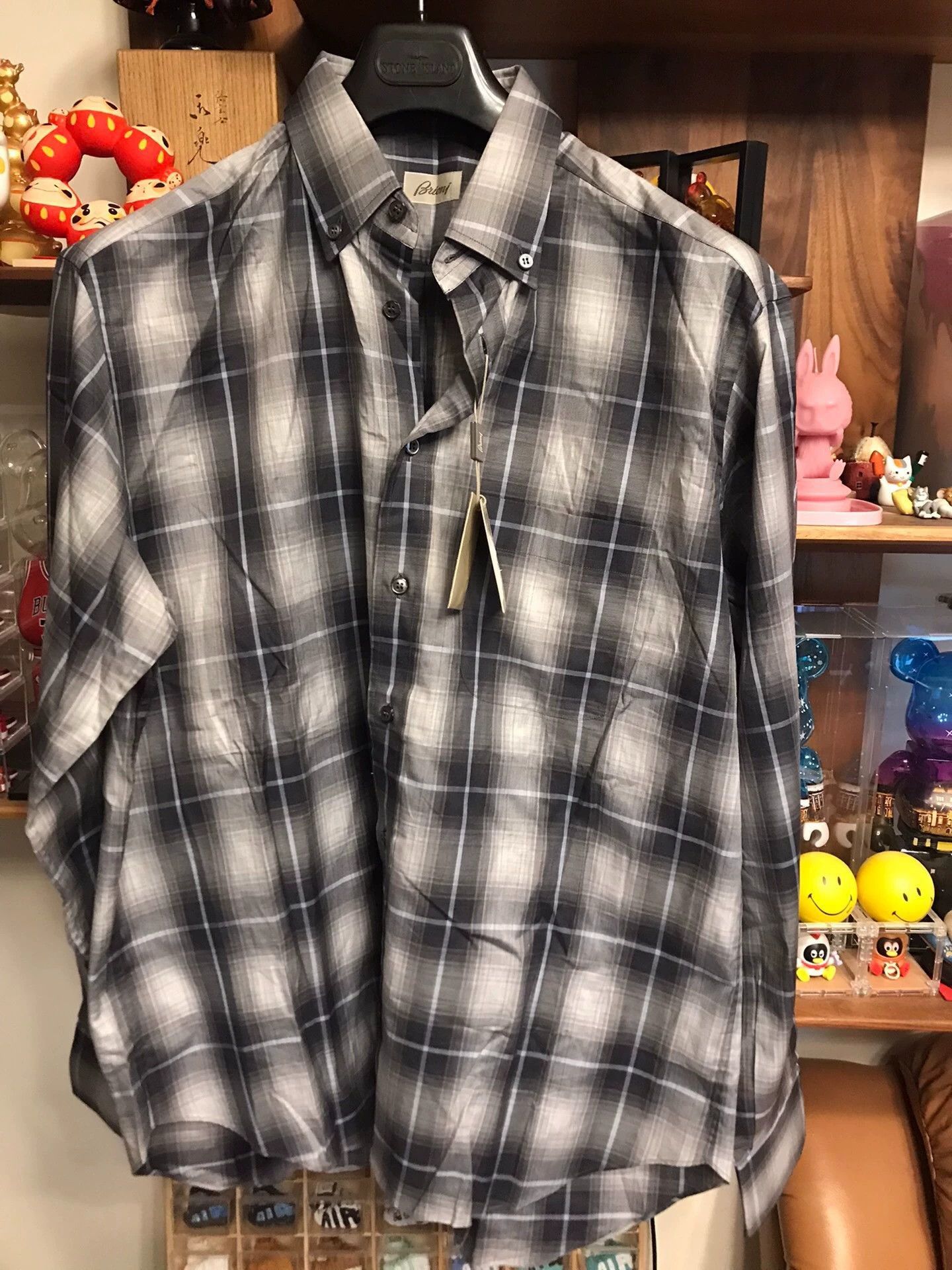 Brioni Multi Plaid Long Sleeve Button Up Shirt Size US L / EU 52-54 / 3 - 1 Thumbnail