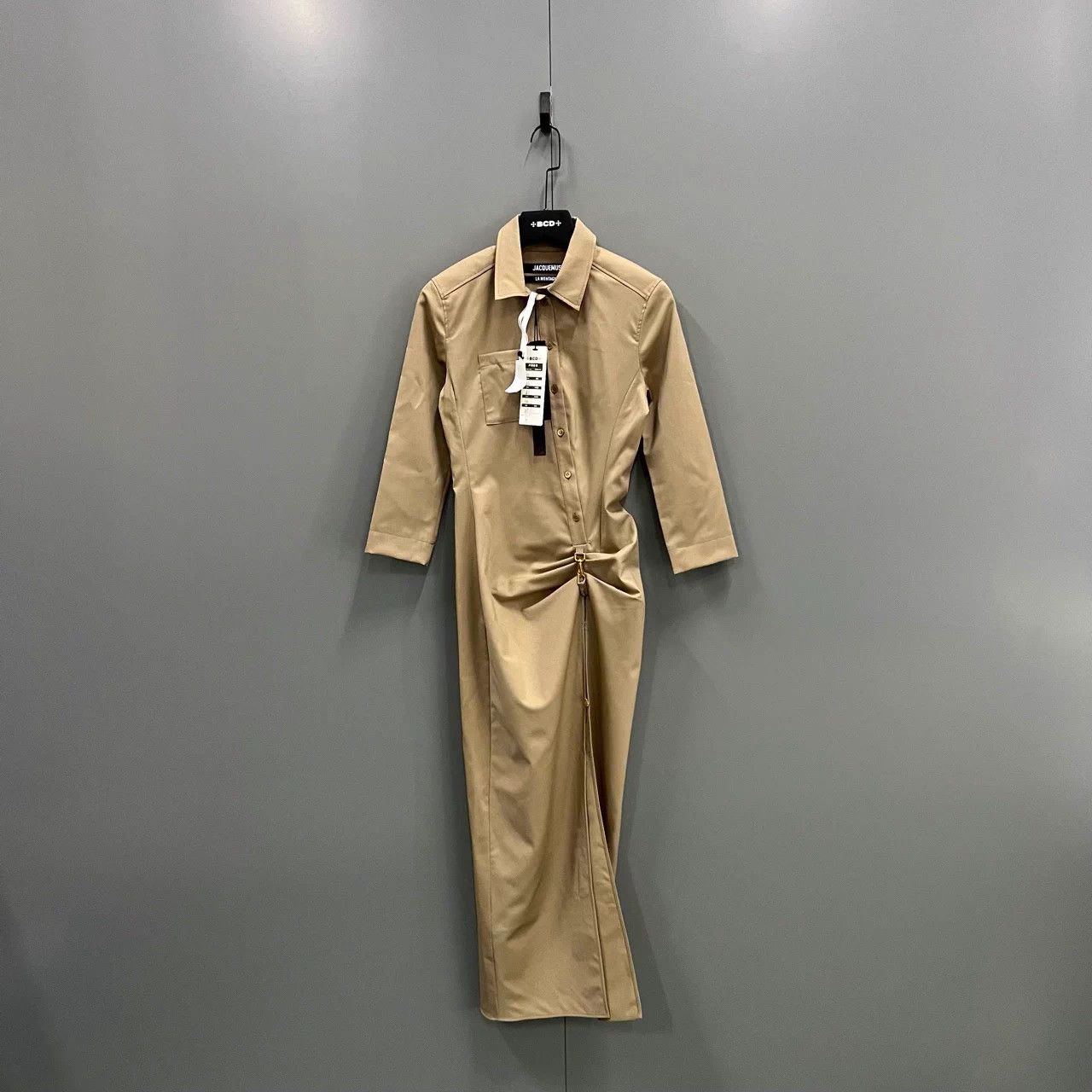 Jacquemus JACQUEMUS Khaki Asymmetric Dress 32-36 NWT Size XS / US 0-2 / IT 36-38 - 1 Thumbnail
