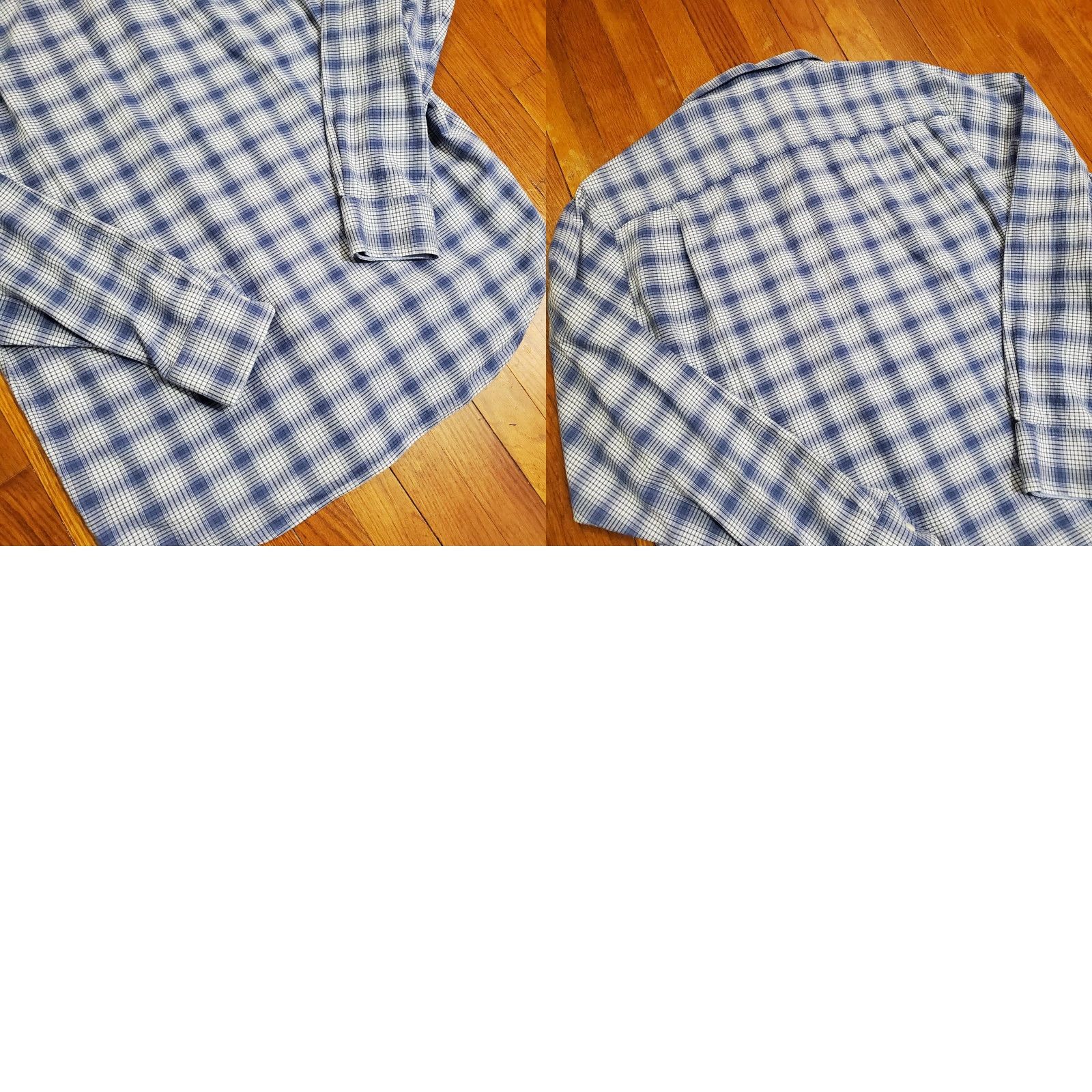 Tommy Bahama Tommy Bahama Shirt Mens XL Blue Check Silk Stretch Long Sleeve Button Front - Button-Down Collar - Regular Fit Size US XL / EU 56 / 4 - 9 Thumbnail