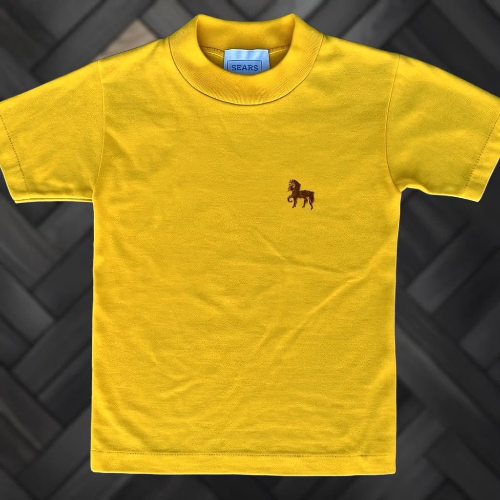 Sears VINTAGE Sears Perma-Prest Yellow T-Shirt Horse Logo Embroidery Size 6 Boys USA Made Size US S / EU 44-46 / 1 - 1 Thumbnail