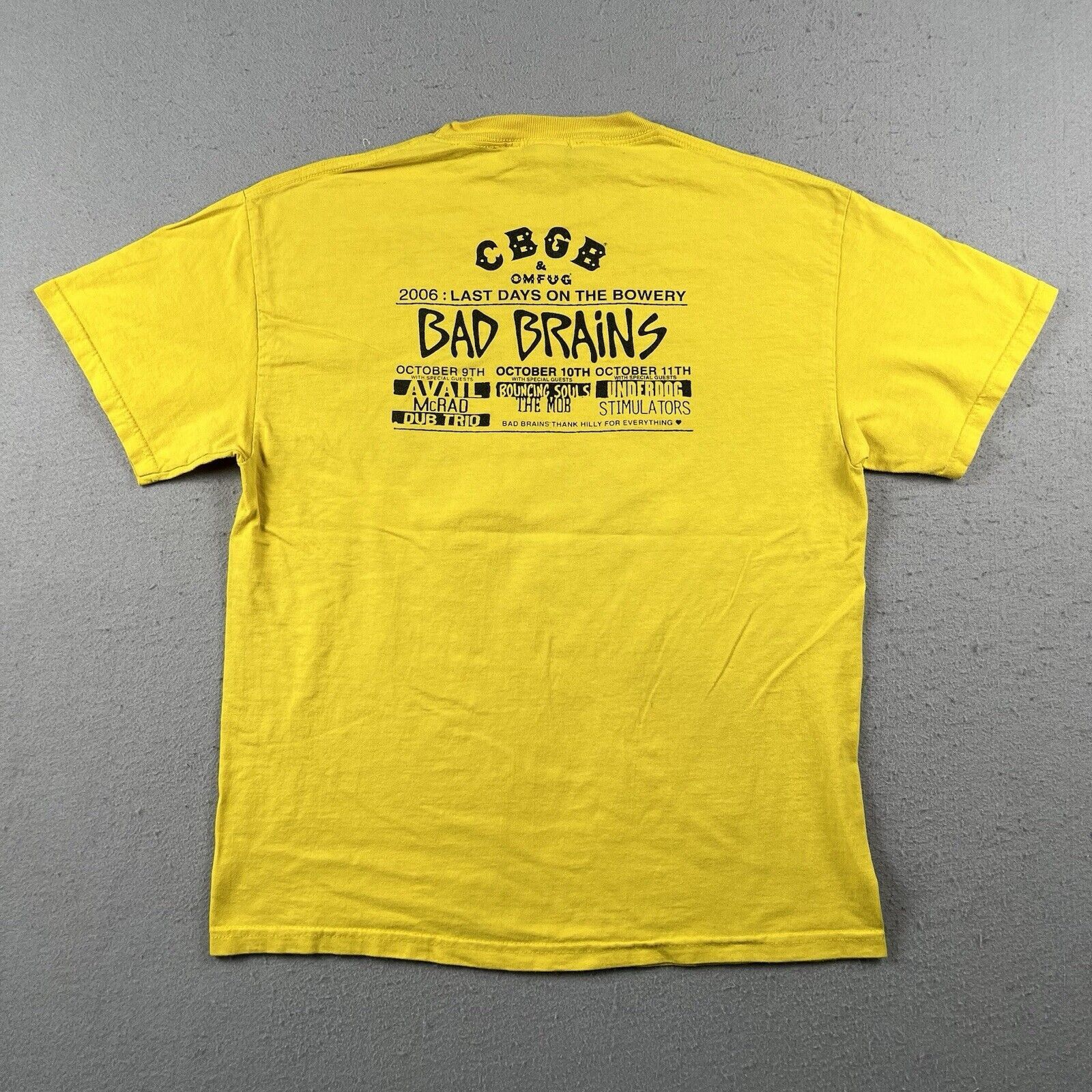 Band Tees 2006 Bad Brains Last Days On The Bowery Shirt CBGB & OMFUG Size US L / EU 52-54 / 3 - 18 Thumbnail