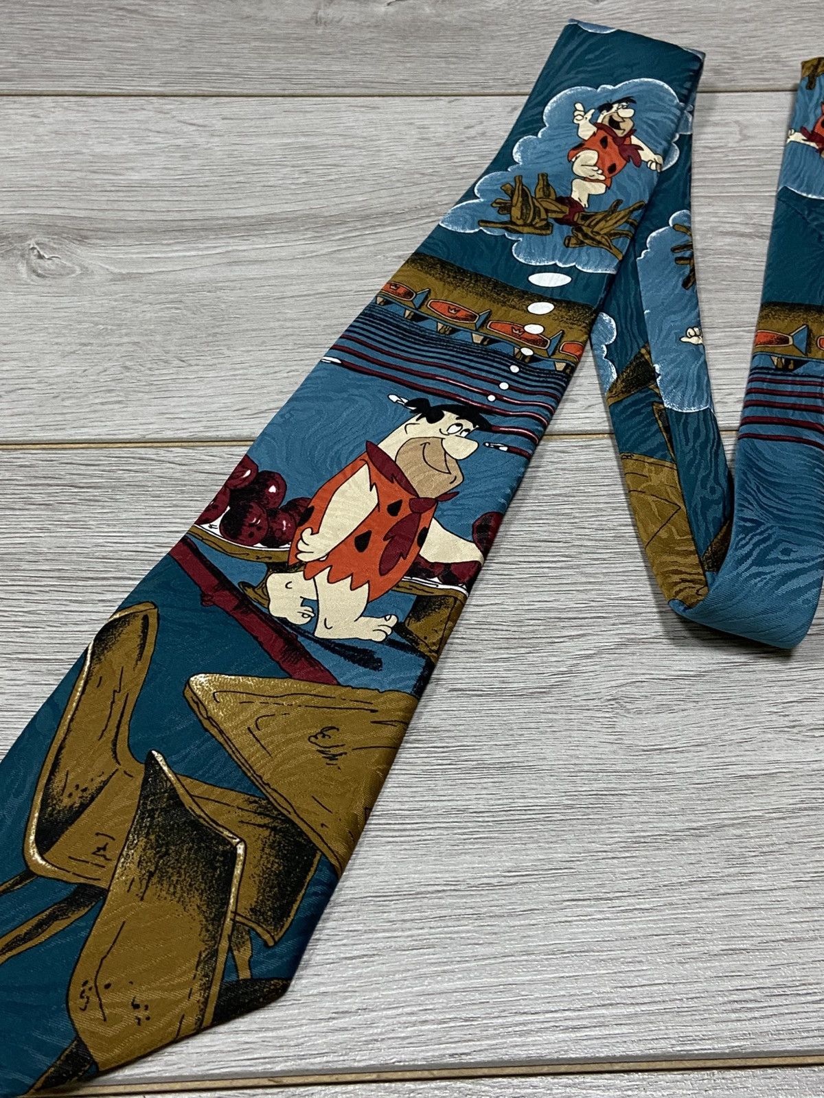 Cartoon Network Flinstones tie over print vintage Size ONE SIZE - 2 Thumbnail