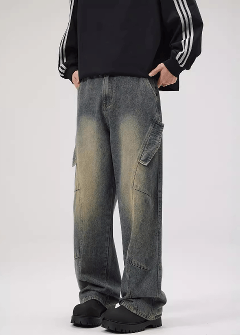 Japanese Brand × Jean Men's vintage distressed loose straight cleanfit jeans Size US 32 / EU 48 - 2 Thumbnail