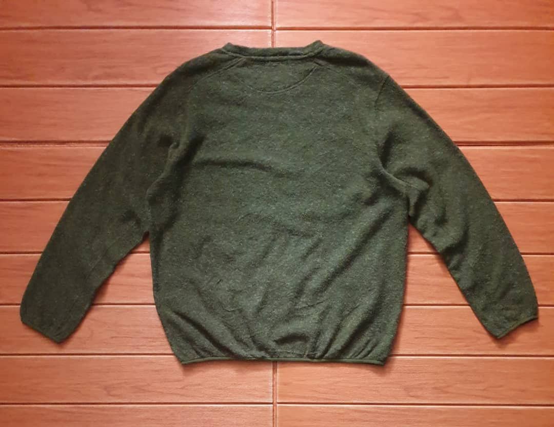 Japanese Brand Logos green utility outdoor wool sweatshirt Size US XL / EU 56 / 4 - 8 Thumbnail