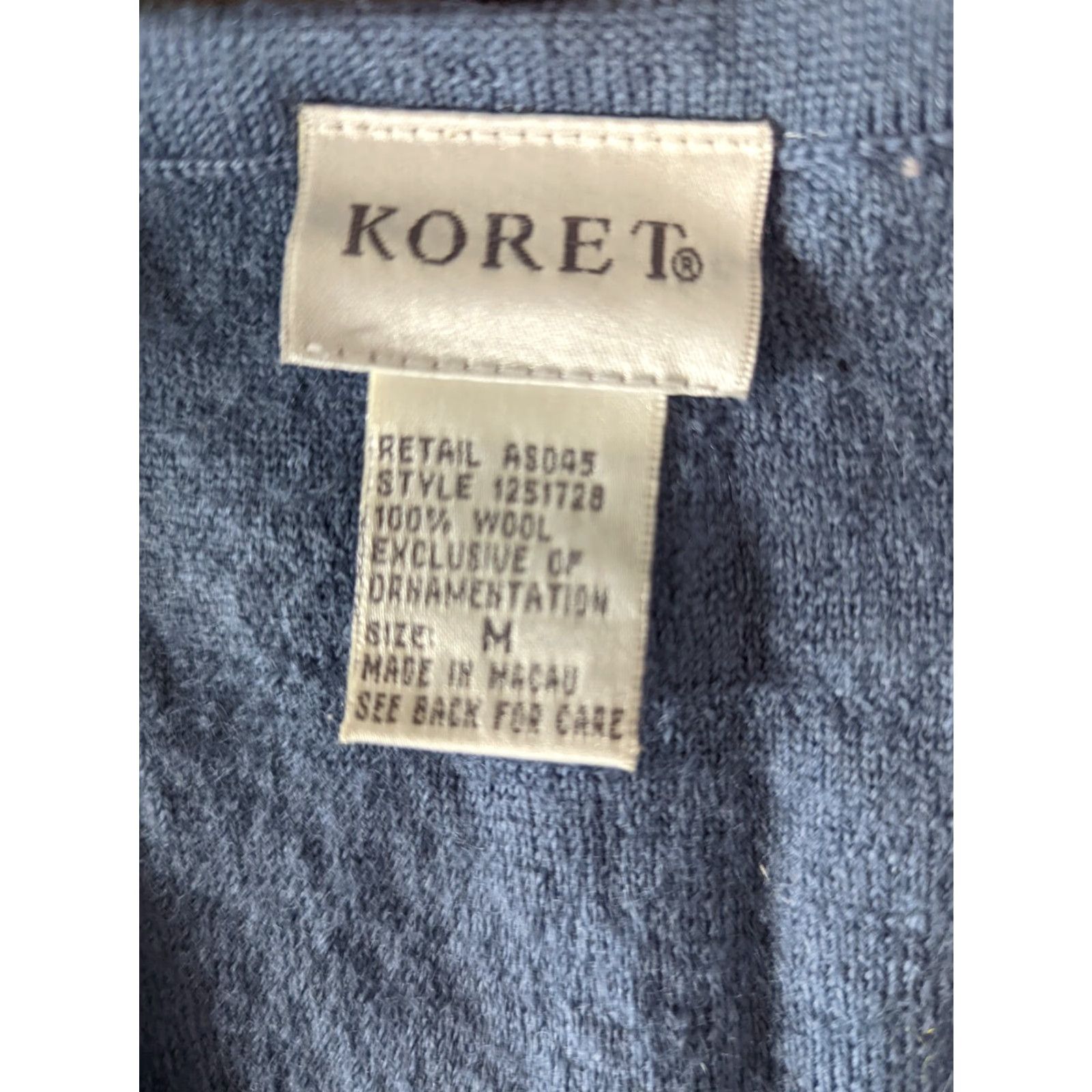 Vintage VINTAGE Koret Vest Women's Floral blue Wool beaded embroidered Medium V1J Size M / US 6-8 / IT 42-44 - 4 Thumbnail