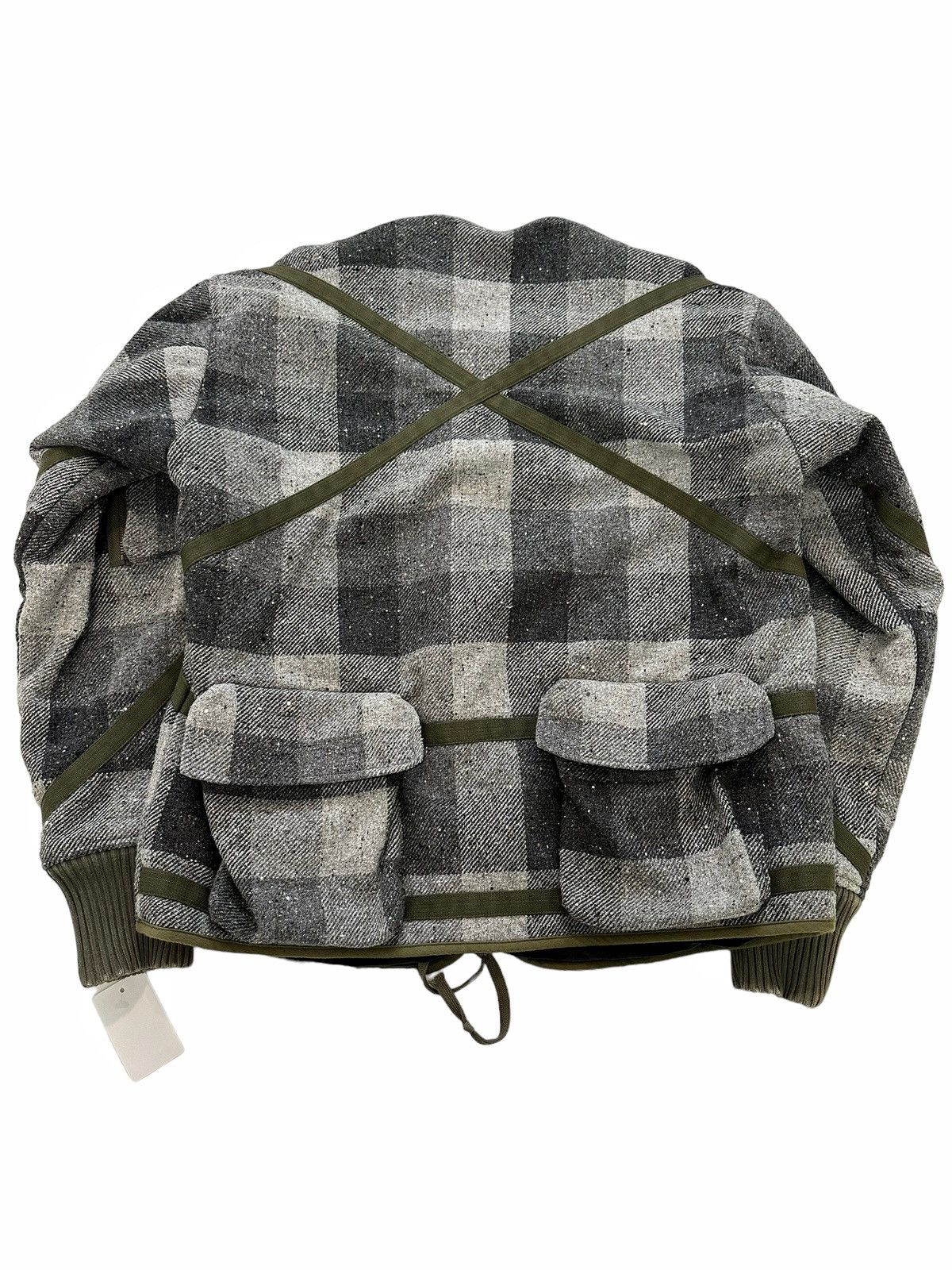 Greg Lauren Unreleased Sample Grey Wool Modern Flight Cargo Jacket Size US XL / EU 56 / 4 - 5 Thumbnail