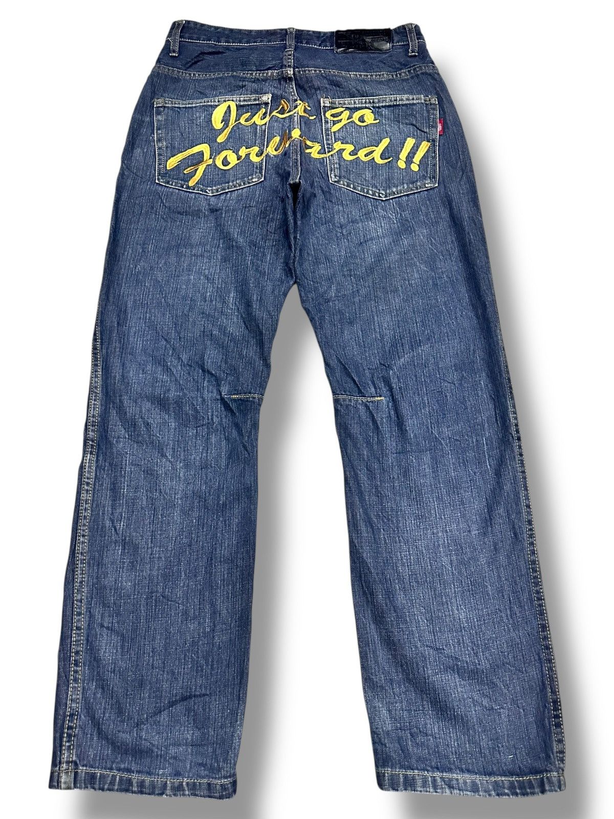 Other ill's Vintage Jeans Embroidered Baggy Loose Style Faded Wash Size US 31 - 2 Thumbnail
