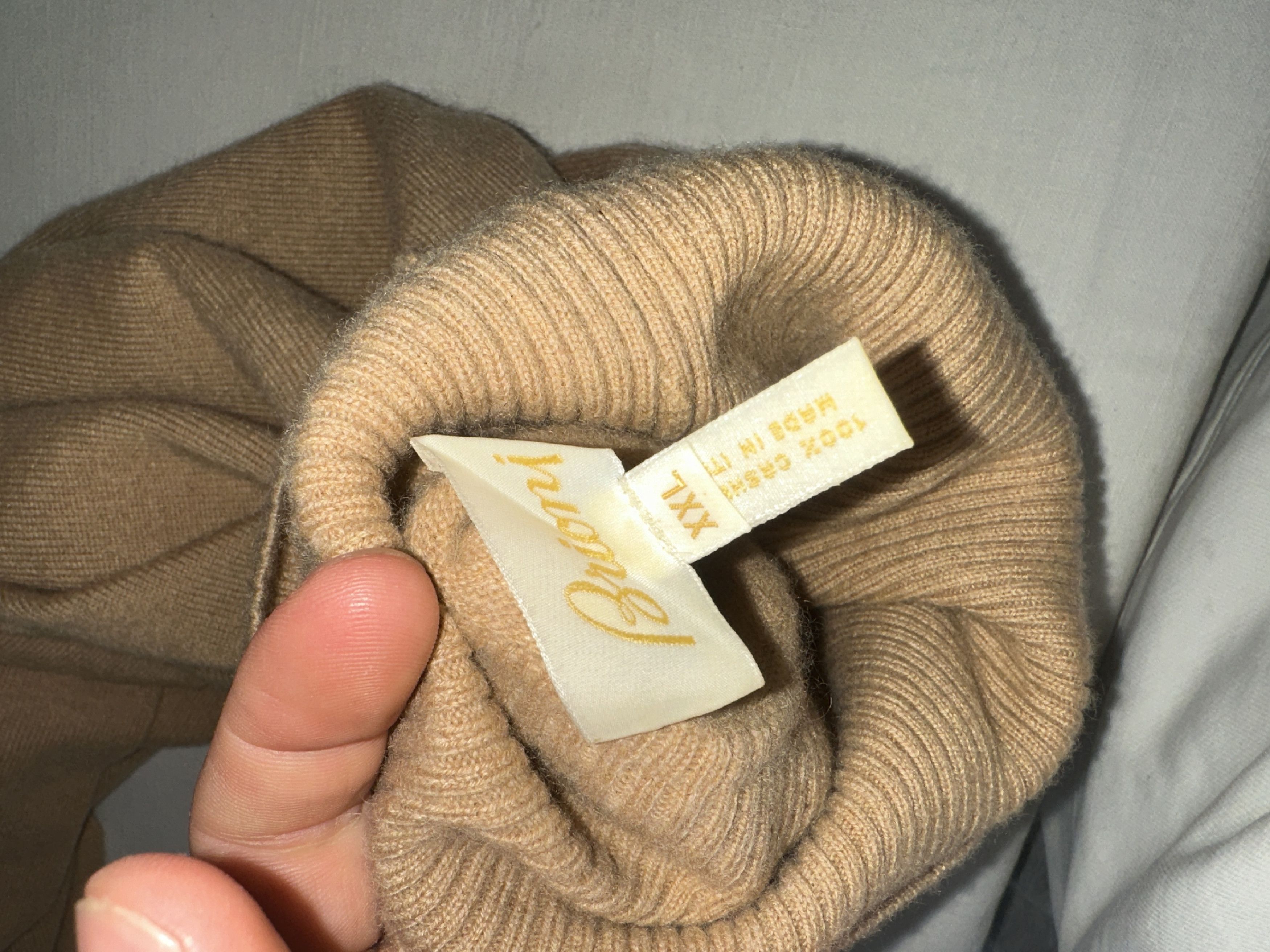 Brioni Cashmere Brioni Solid Light Turtle Neck Size 2XL Slim Fit Size US XXL / EU 58 / 5 - 12 Thumbnail