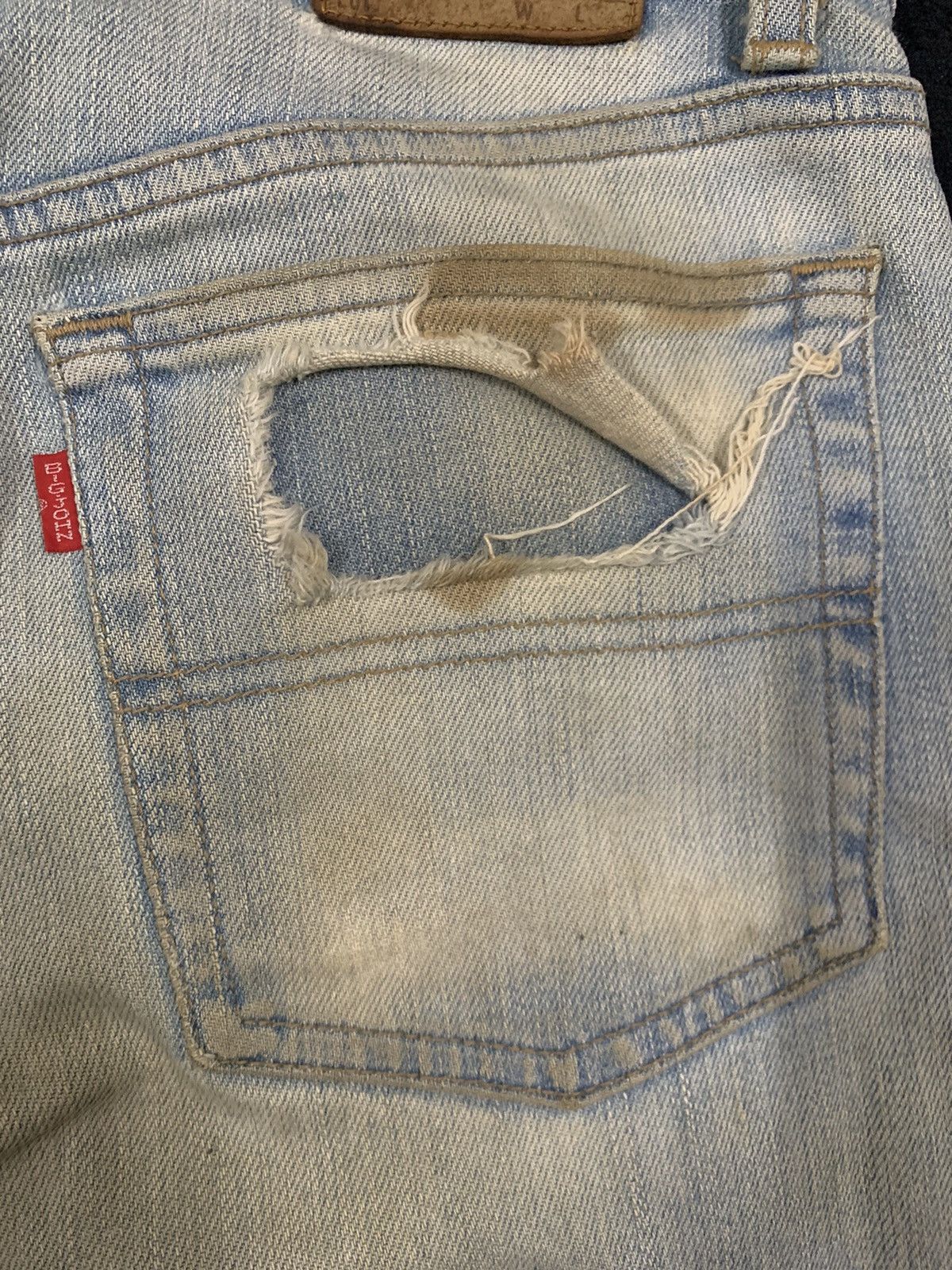 Big John Vintage 90s Big John Japan Dirty Mud Wash Baggy Jeans Size US 32 / EU 48 - 14 Thumbnail