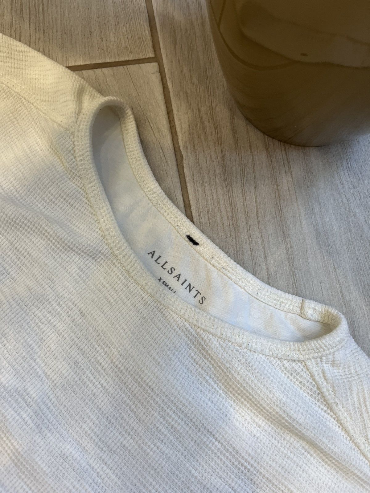 Allsaints Vintage AllSaints Longsleeve Tshirt white luxury avantgarde Size US XS / EU 42 / 0 - 7 Thumbnail