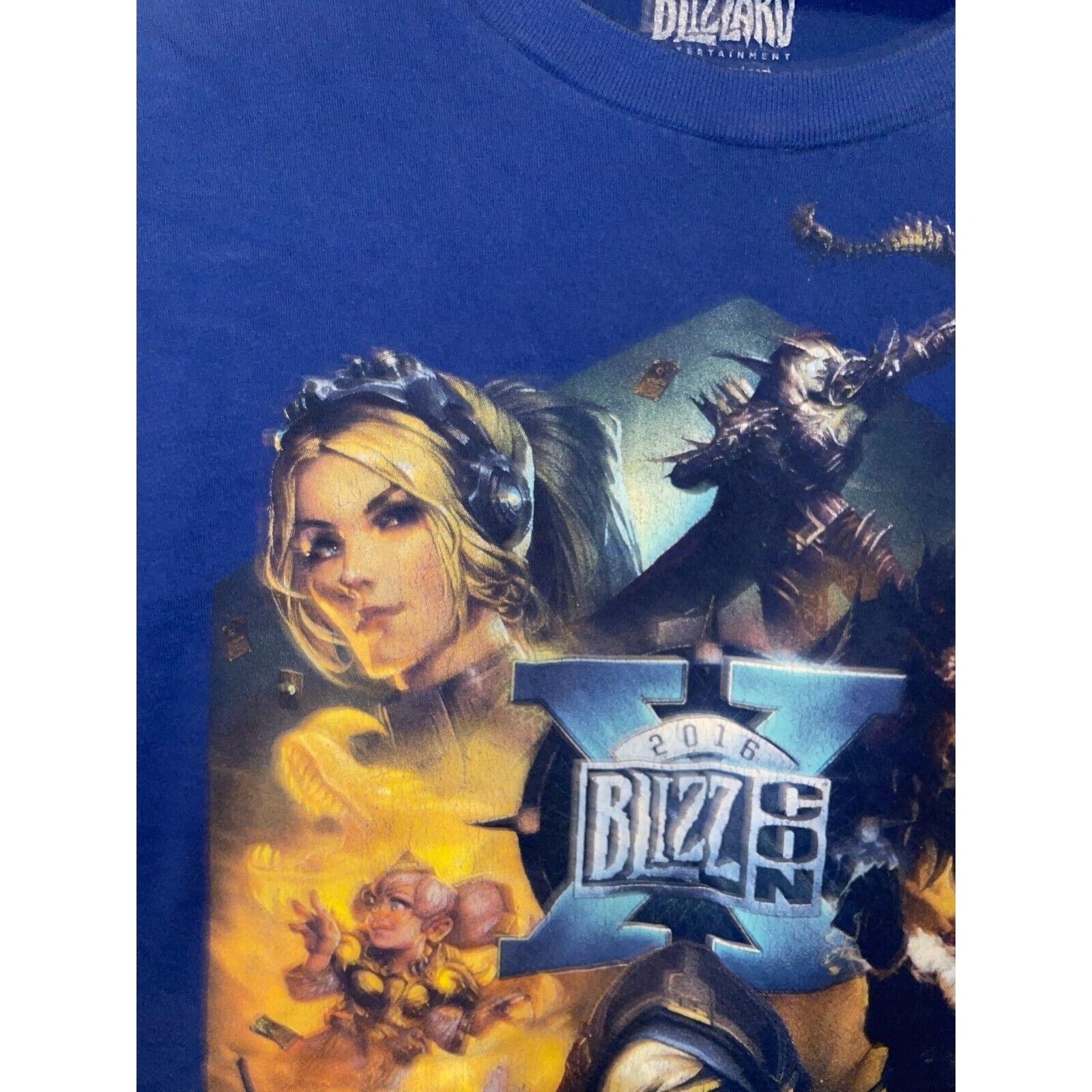 Vintage Blizzcon Shirt 2016 Blizz Con Blizzard Video Game Blue Tee L Size US L / EU 52-54 / 3 - 3 Thumbnail