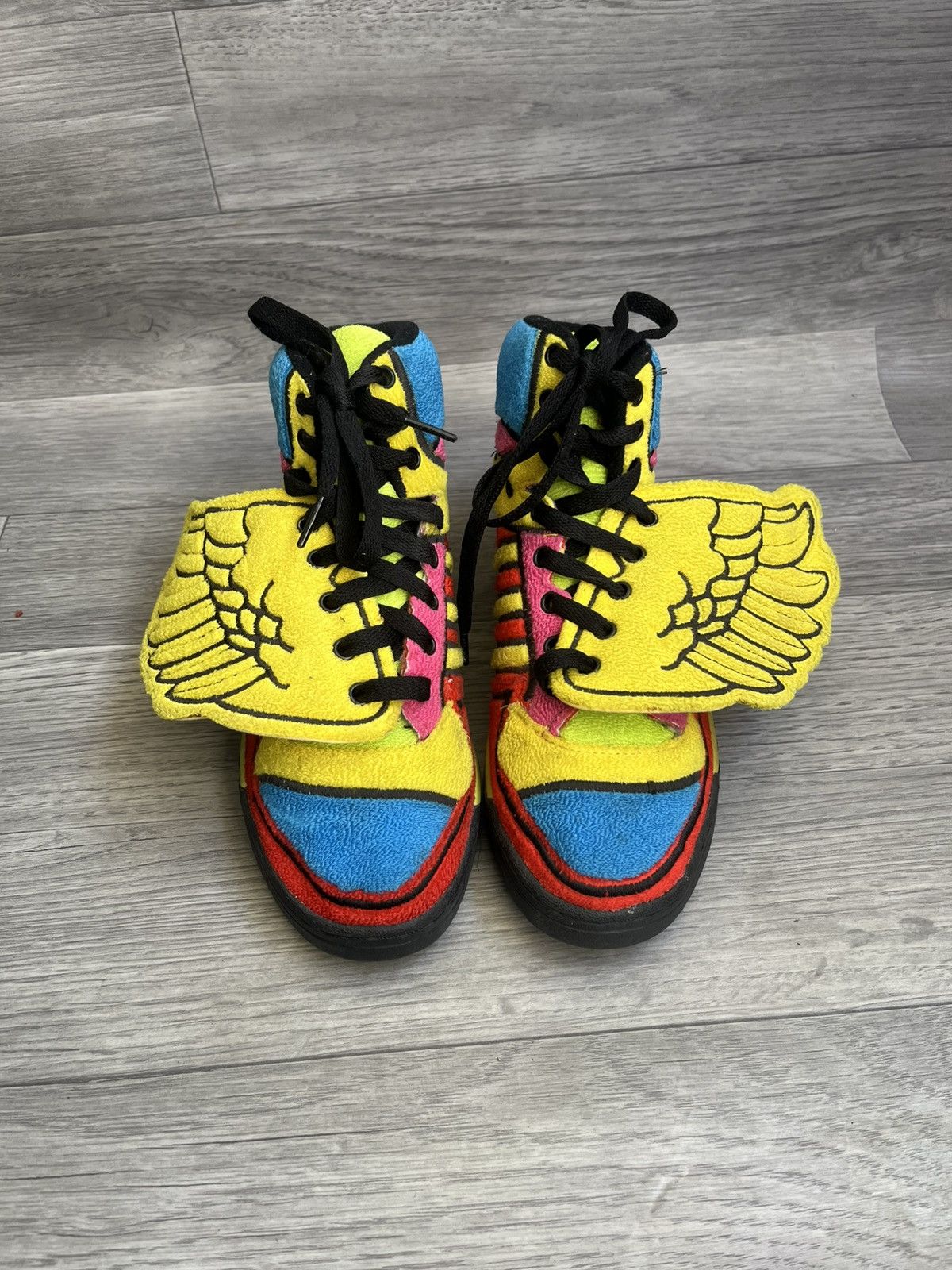 Jeremy Scott Jeremy Schott wings rainbow color way high top sneakers Size US 5 / EU 37 - 2 Thumbnail