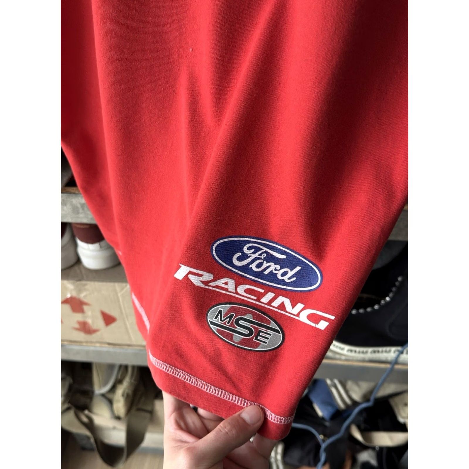 Ford VINTAGE Ford Racing T-Shirt Men's M Red Logo 90s Car Racing Mes Mens Size US M / EU 48-50 / 2 - 6 Thumbnail