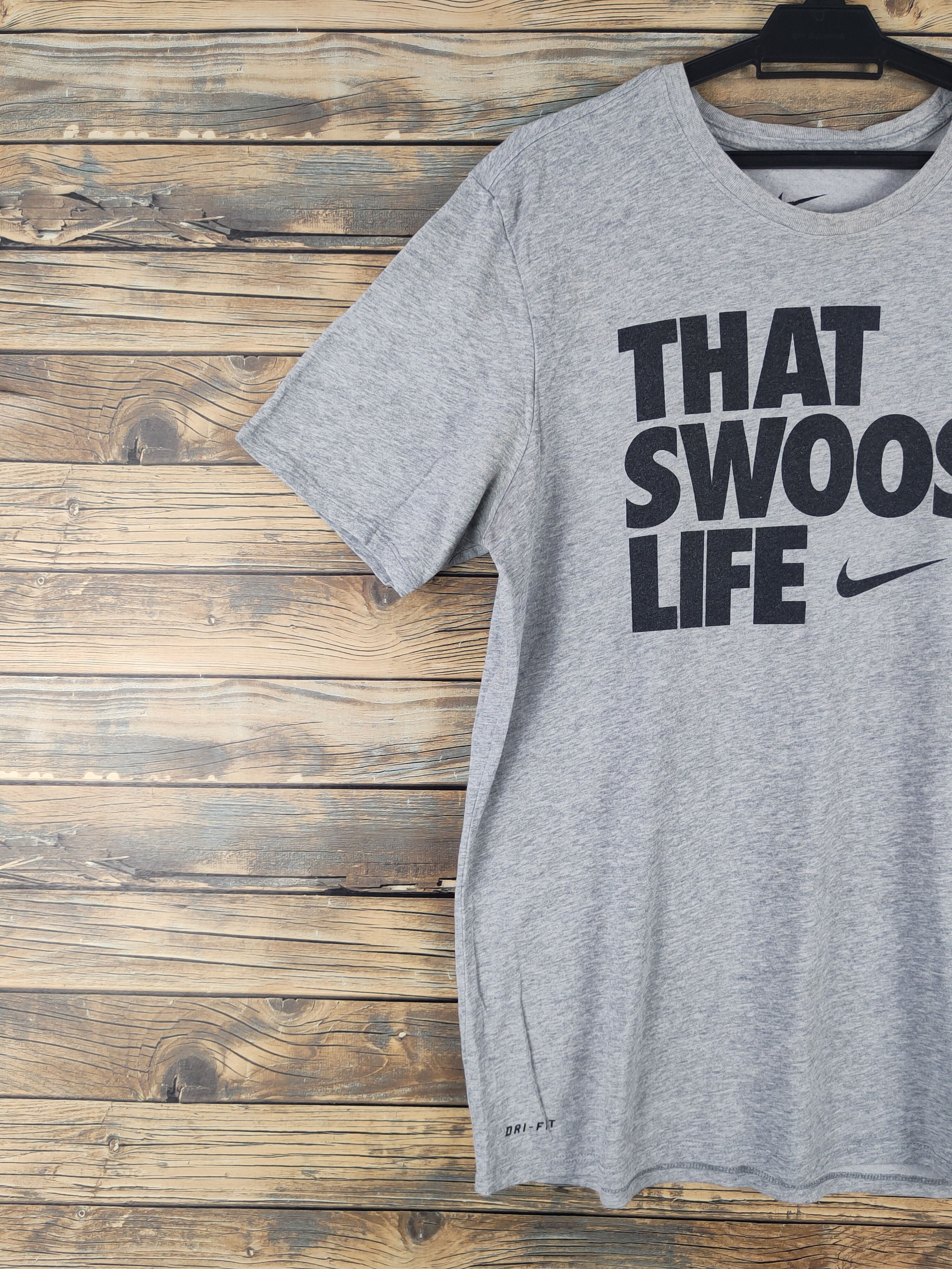Nike × Vintage DL Nike Gray Short Sleeve T-shirt #2542 Size US L / EU 52-54 / 3 - 4 Thumbnail