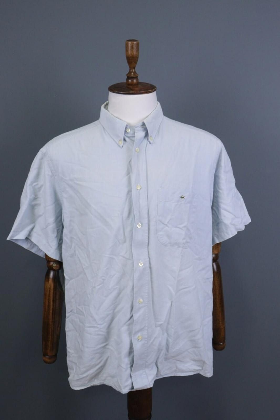 Lacoste Lacoste Blue Short Sleeve Button Down Casual Shirt Size 44 Size US M / EU 48-50 / 2 - 1 Thumbnail
