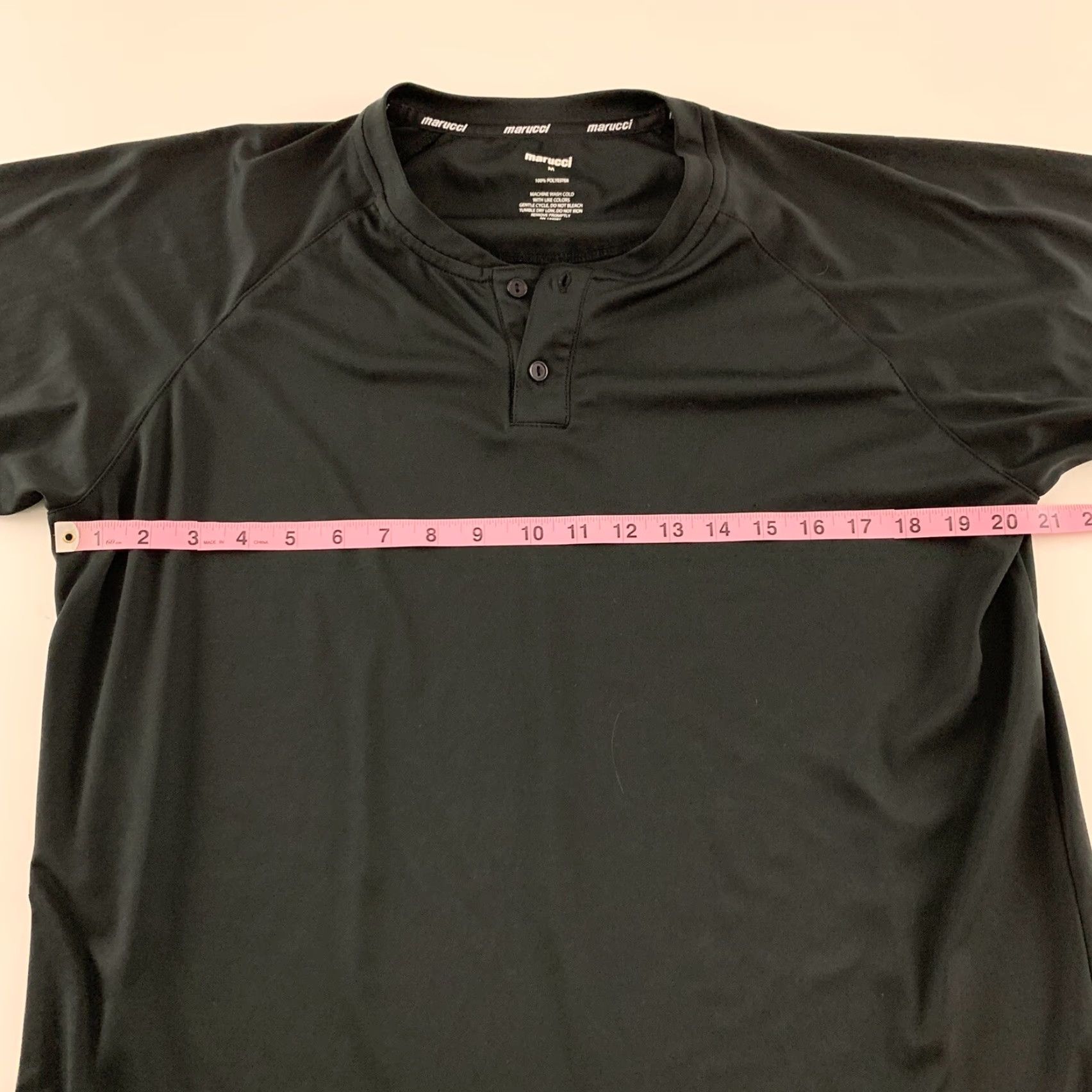 Vintage Marucci Short Sleeve Shirt Men's M Solid Black 100% Polyester Button-Up Size US M / EU 48-50 / 2 - 5 Thumbnail