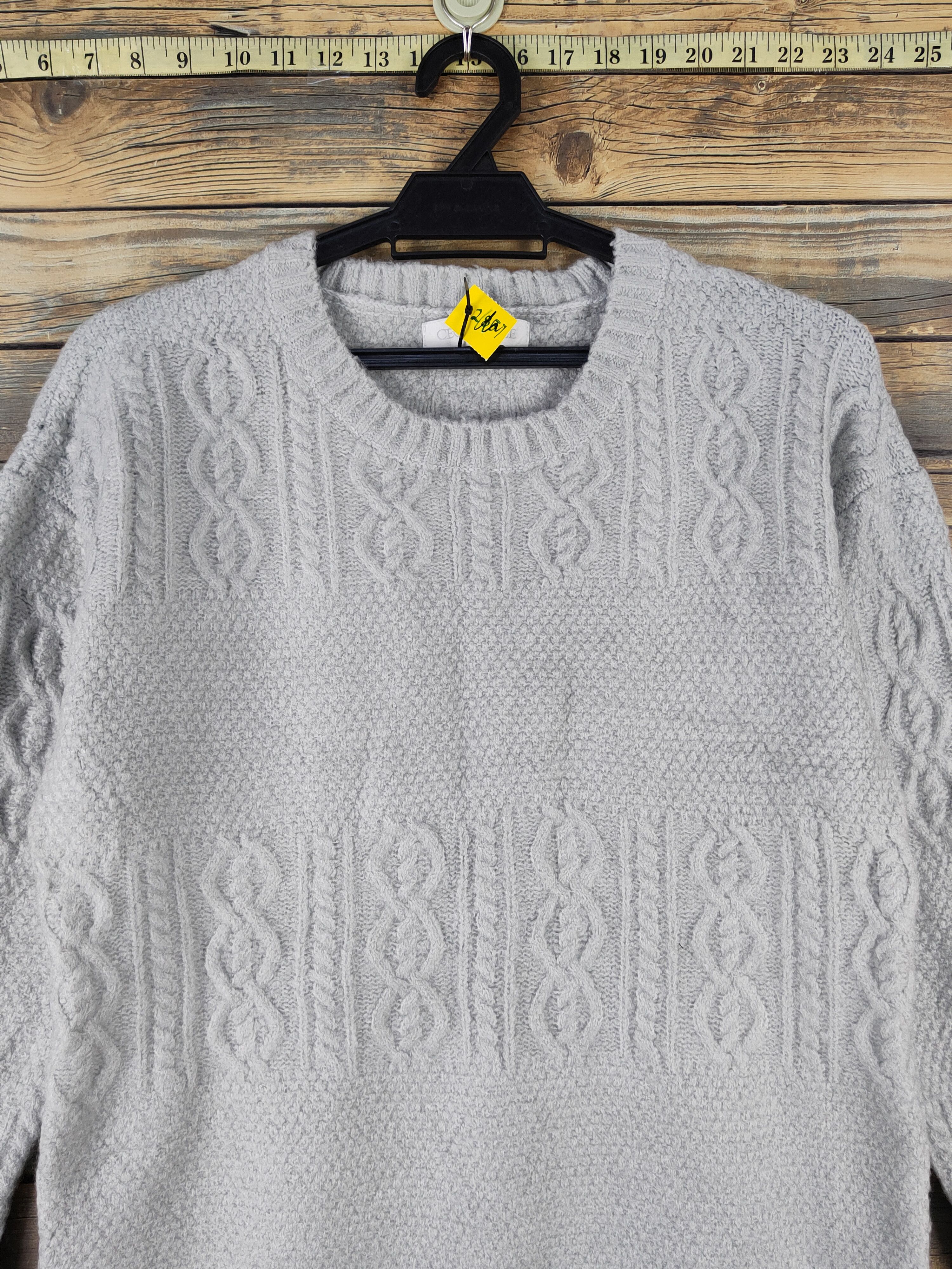Aran Isles Knitwear × Japanese Brand × Vintage Cecil McBee Light Gray Knitwear Sweatshirts #W1683 Size M / US 6-8 / IT 42-44 - 2 Thumbnail