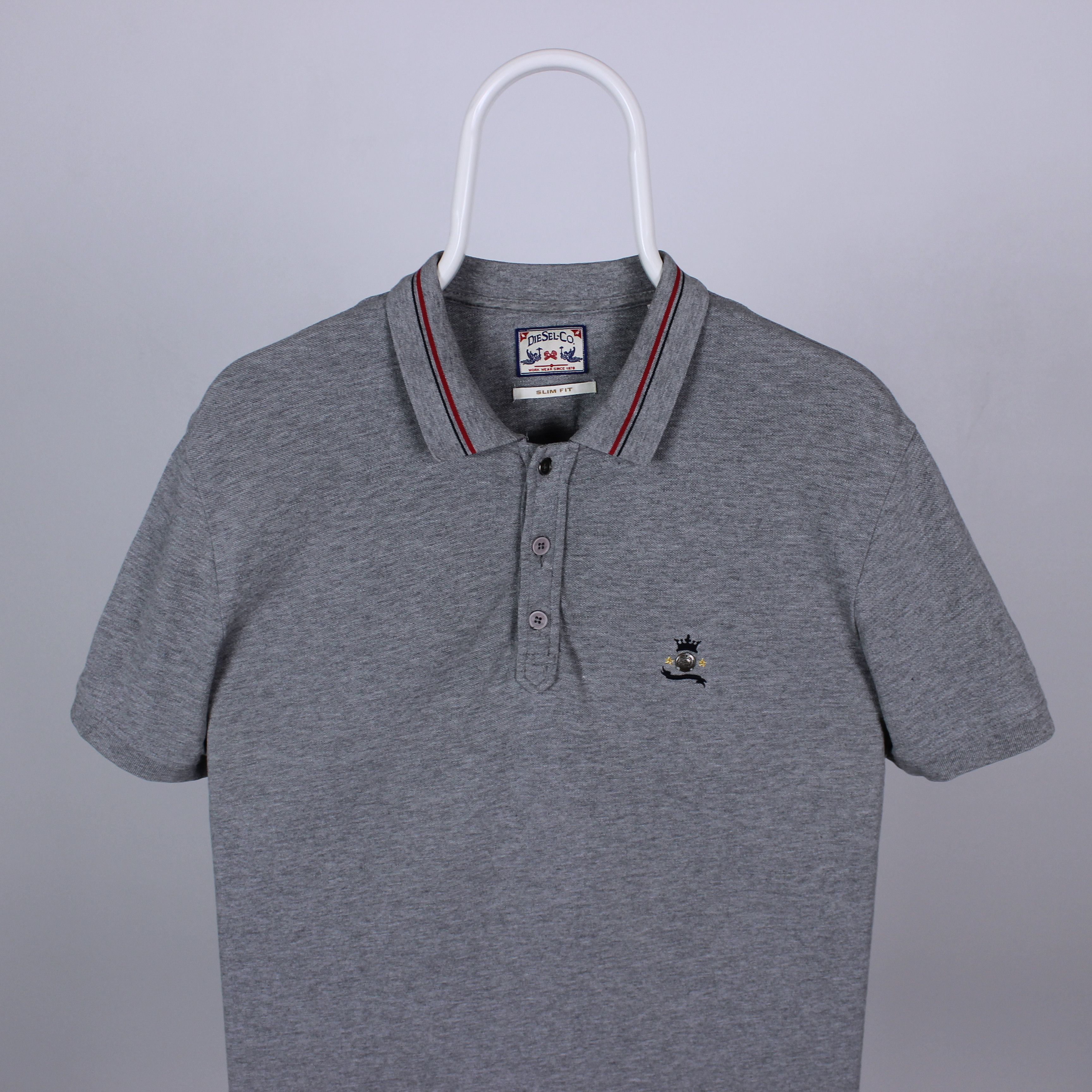 Diesel diesel polo shirt men cotton L XL gray logo Size US XL / EU 56 / 4 - 2 Thumbnail