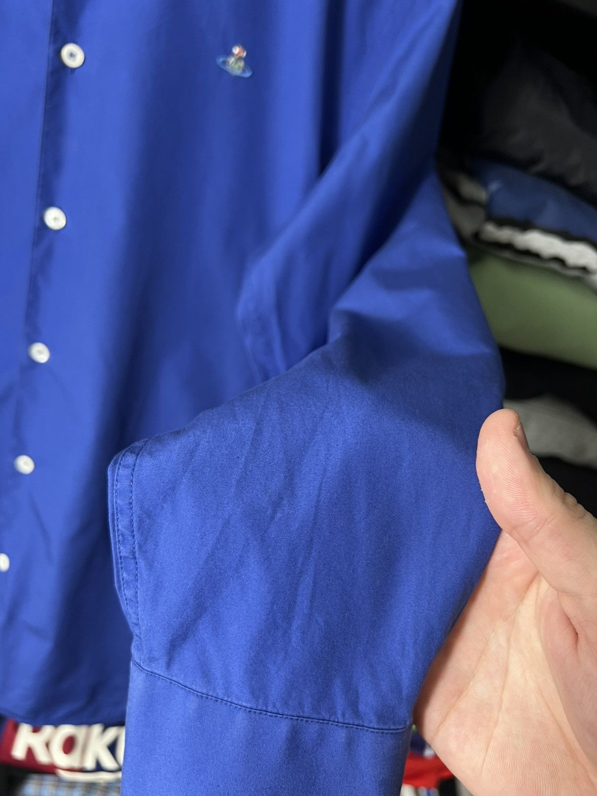 Vivienne Westwood Vivienne Westwood Blue Shirt Size 48 Orb Logo Button Up Size US M / EU 48-50 / 2 - 5 Thumbnail