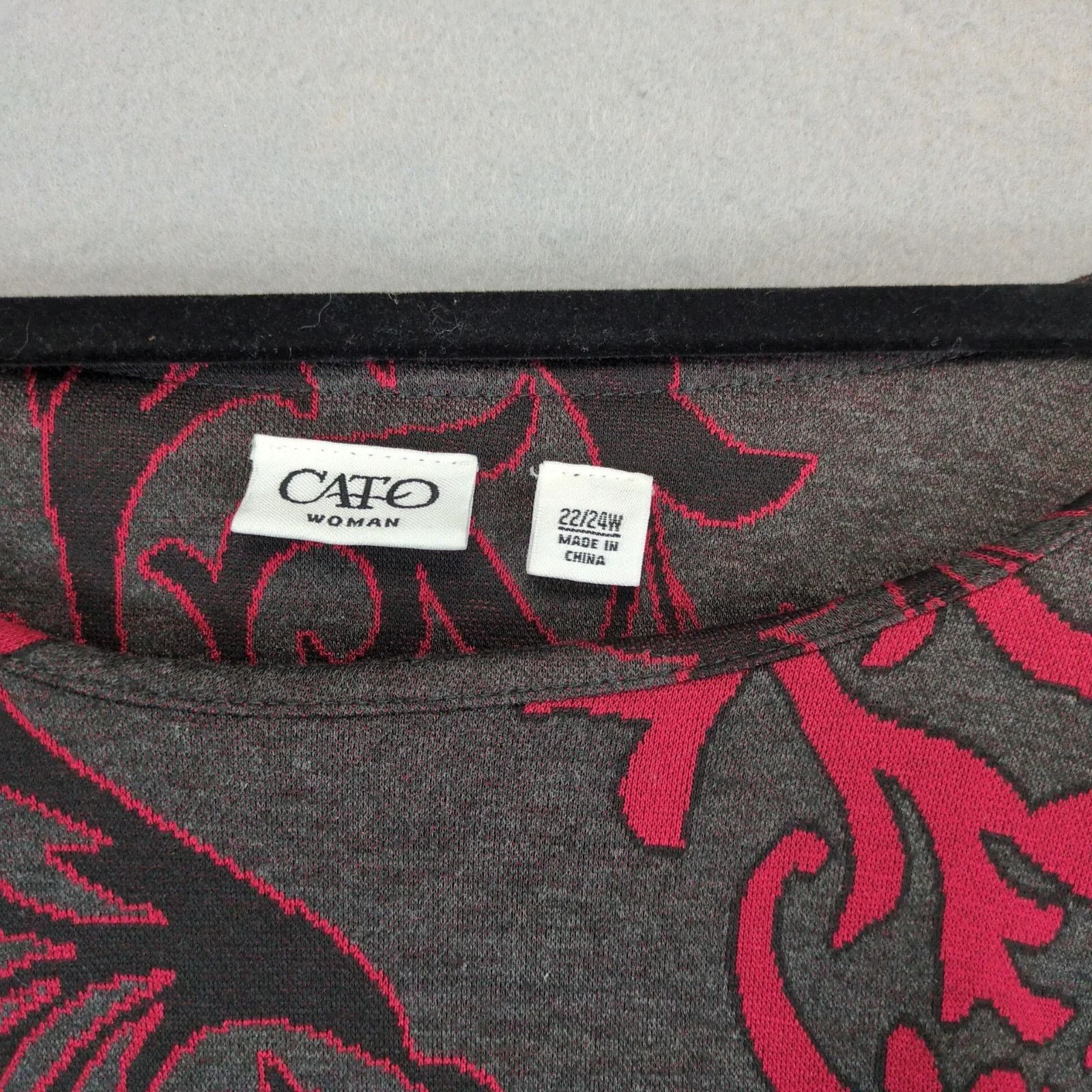 Other Cato Woman A-Line Knit Midi Dress Plus Size 22/24W Paisley Size 3XL / US 20-22 - 3 Thumbnail